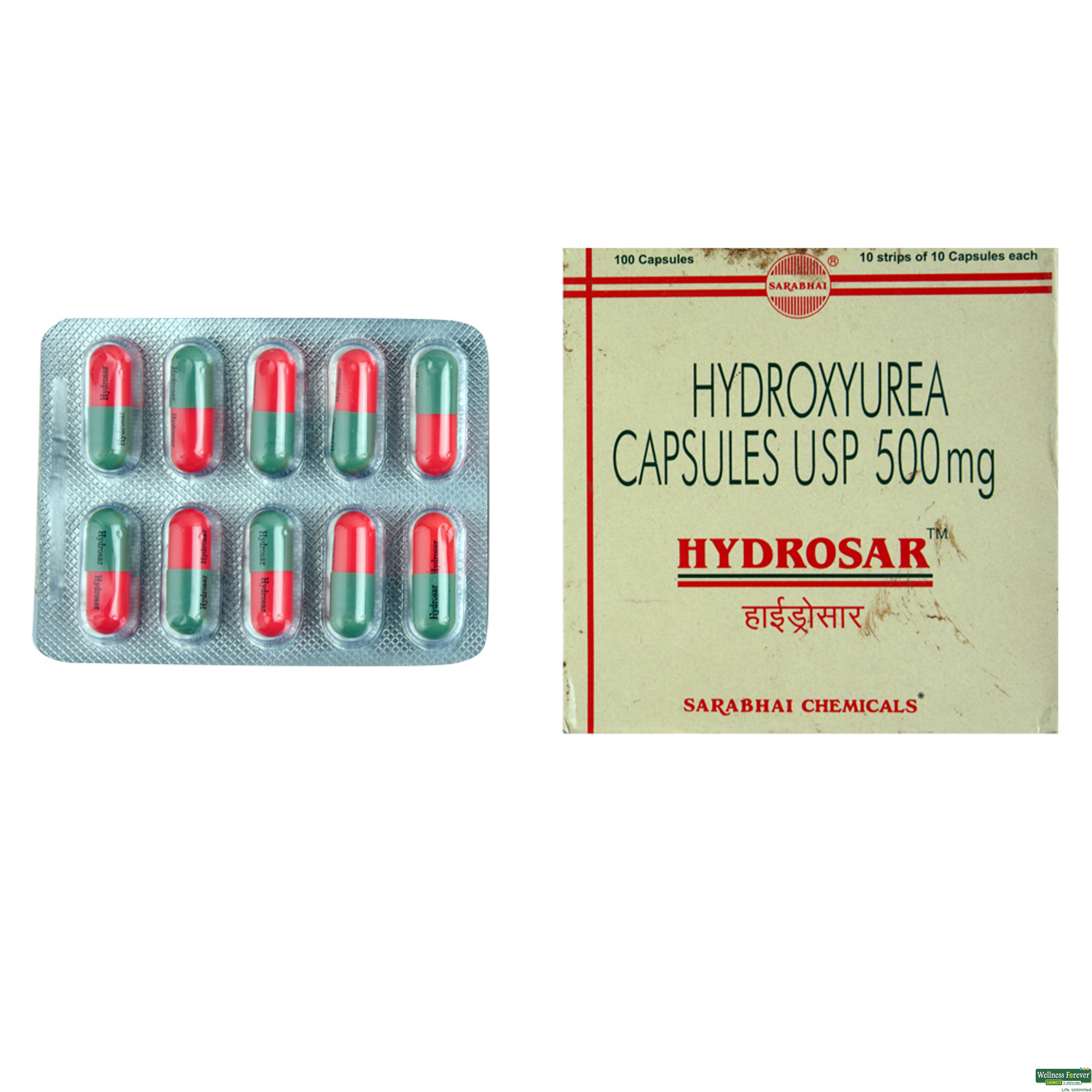 HYDROSAR 500MG 10CAP-image