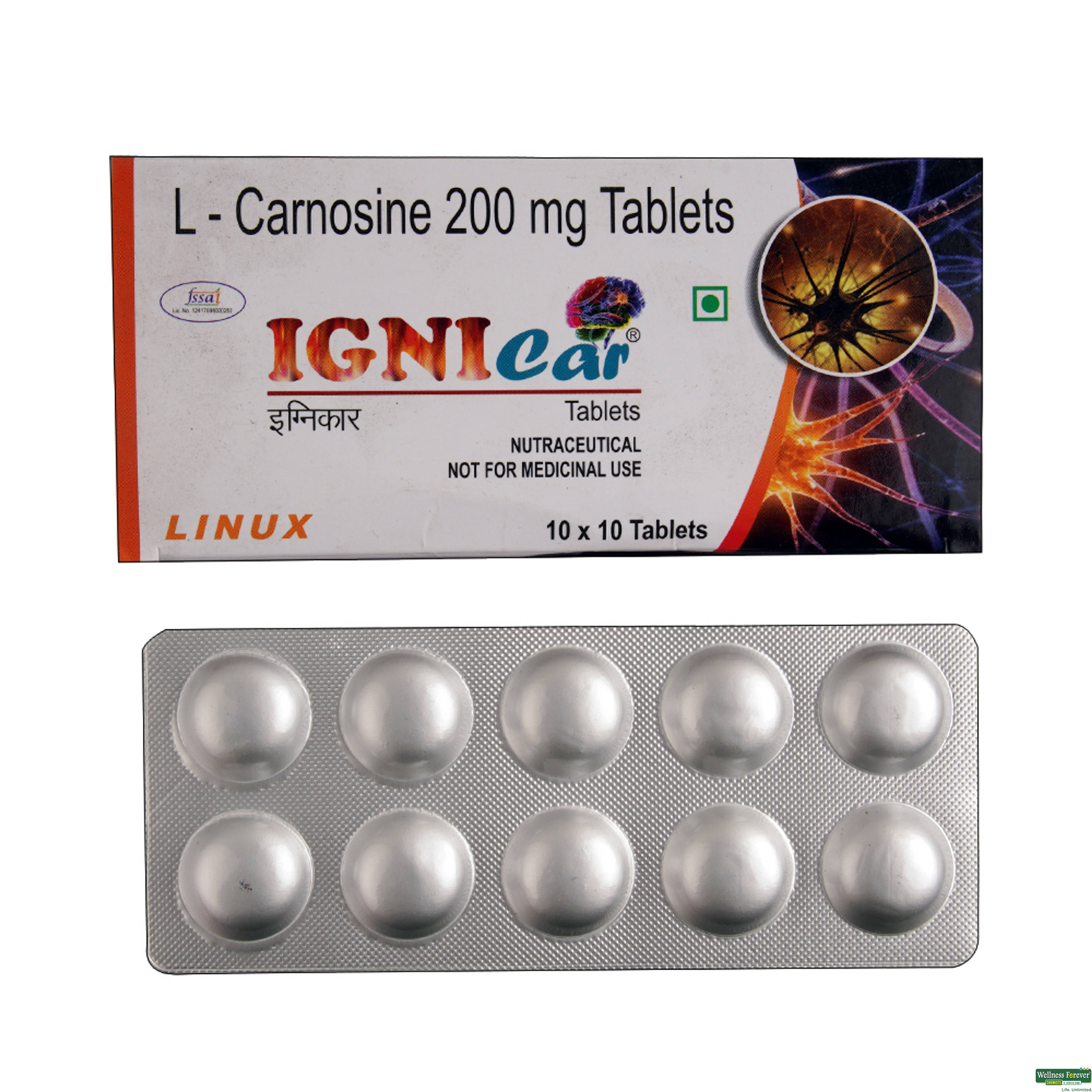 Ignicar 200mg 10 Tablets-image