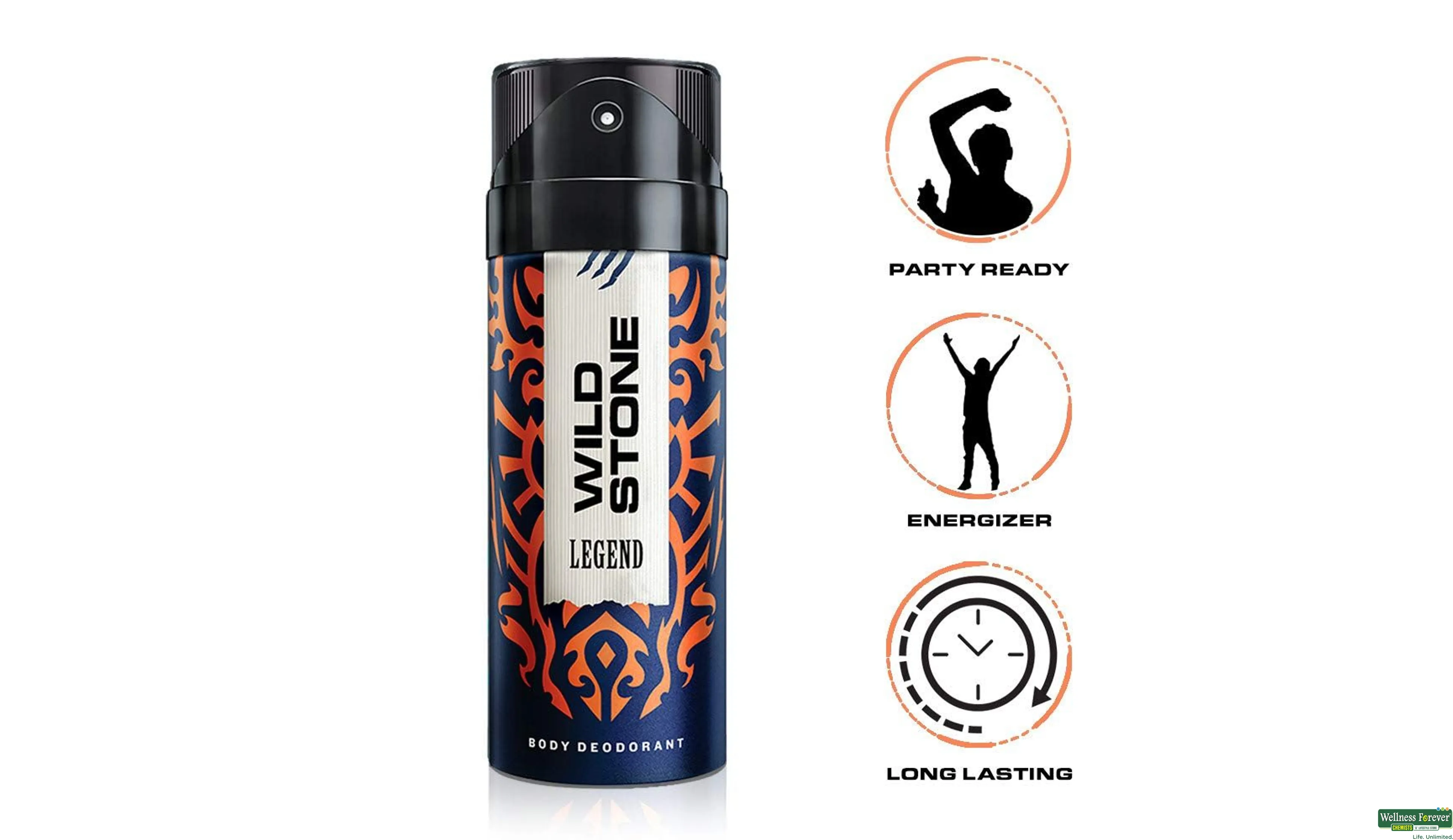 Buy Wild Stone Hydra Energy Deodorant for Men, 150 ml Online at Best Prices