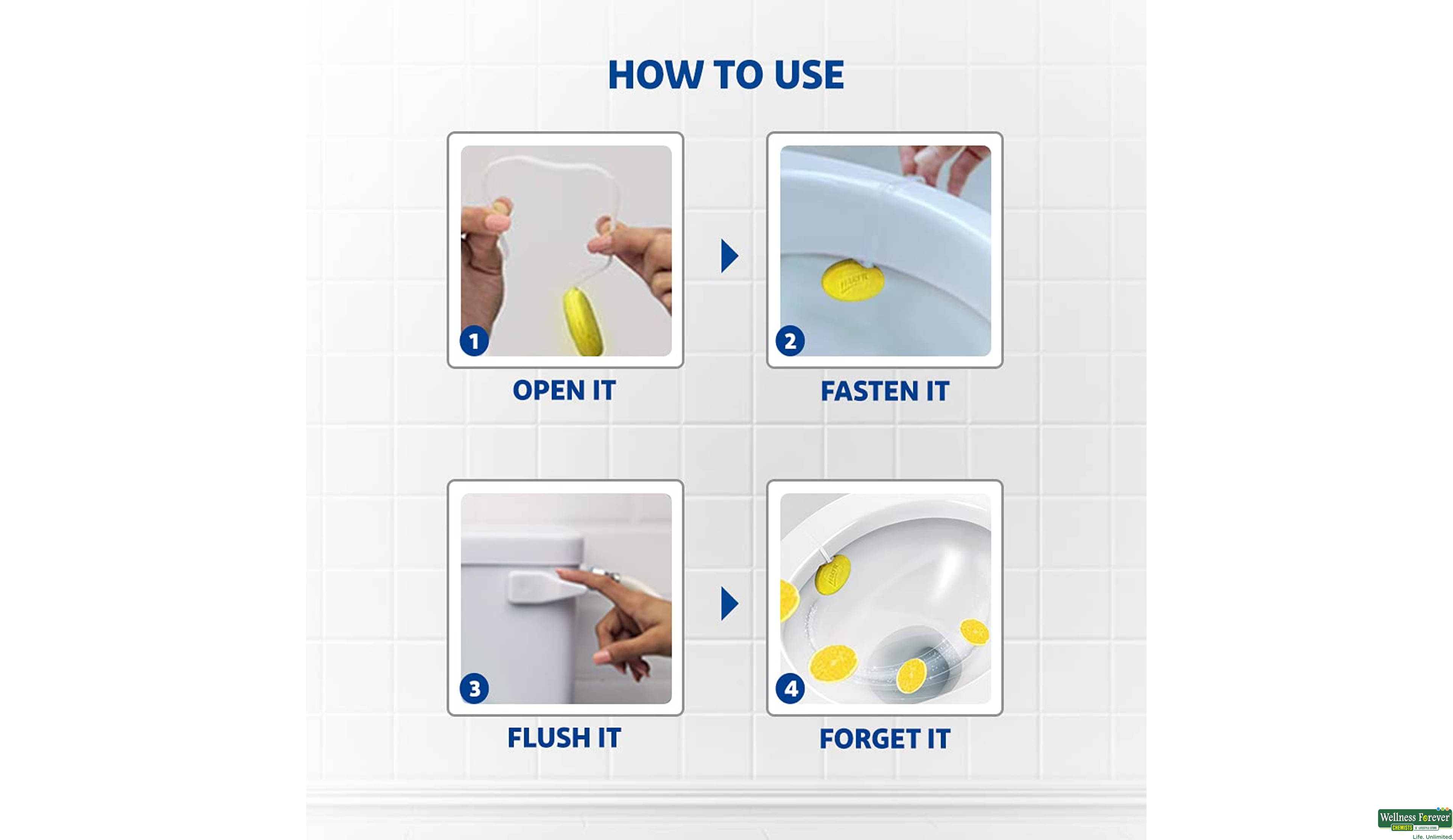 HARPIC TOILET RIM BLOCK CITRUS- 5, 1PC, 