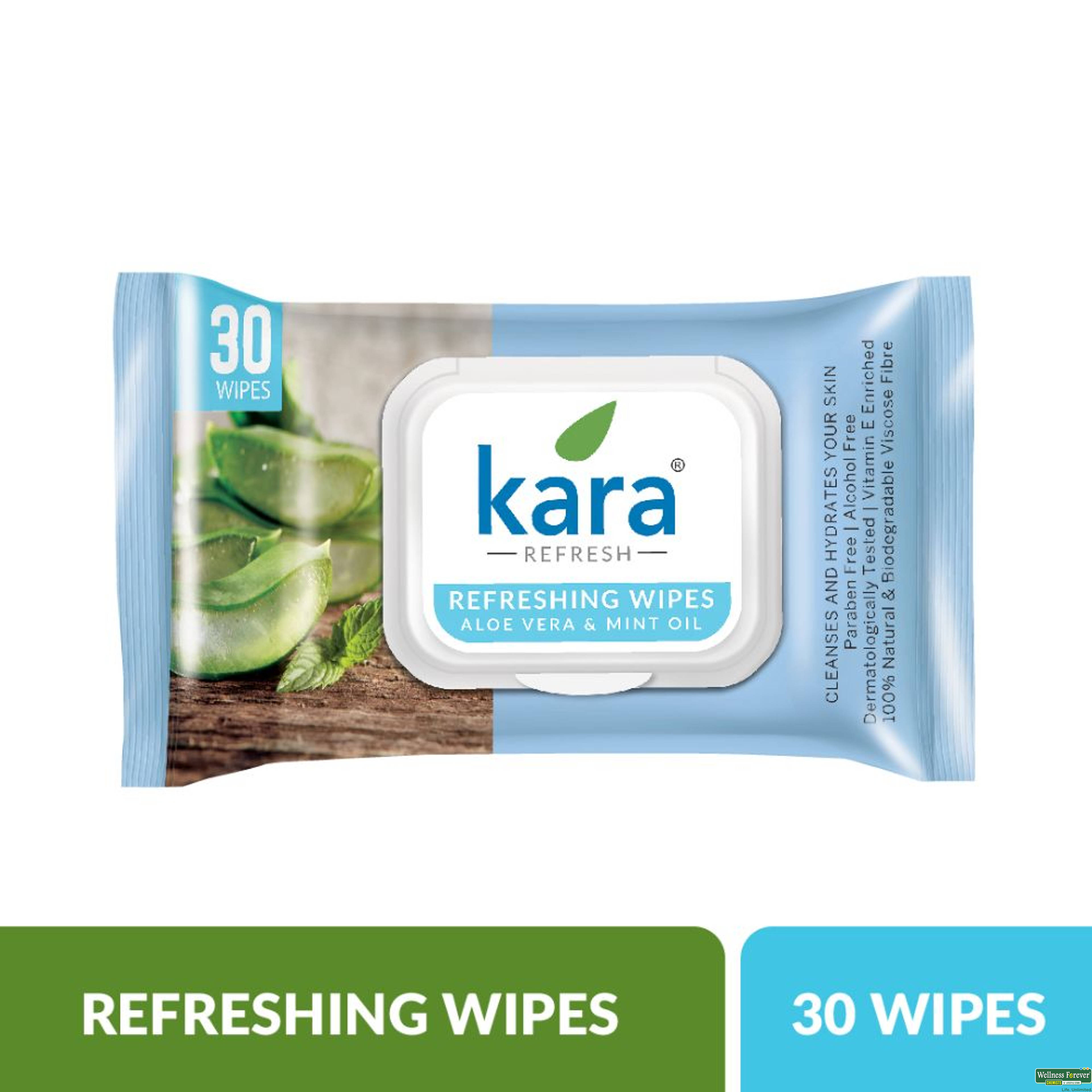 Kara Cucumber & Grape Seed Eye Makeup Removal Wipes, 30 pcs-image