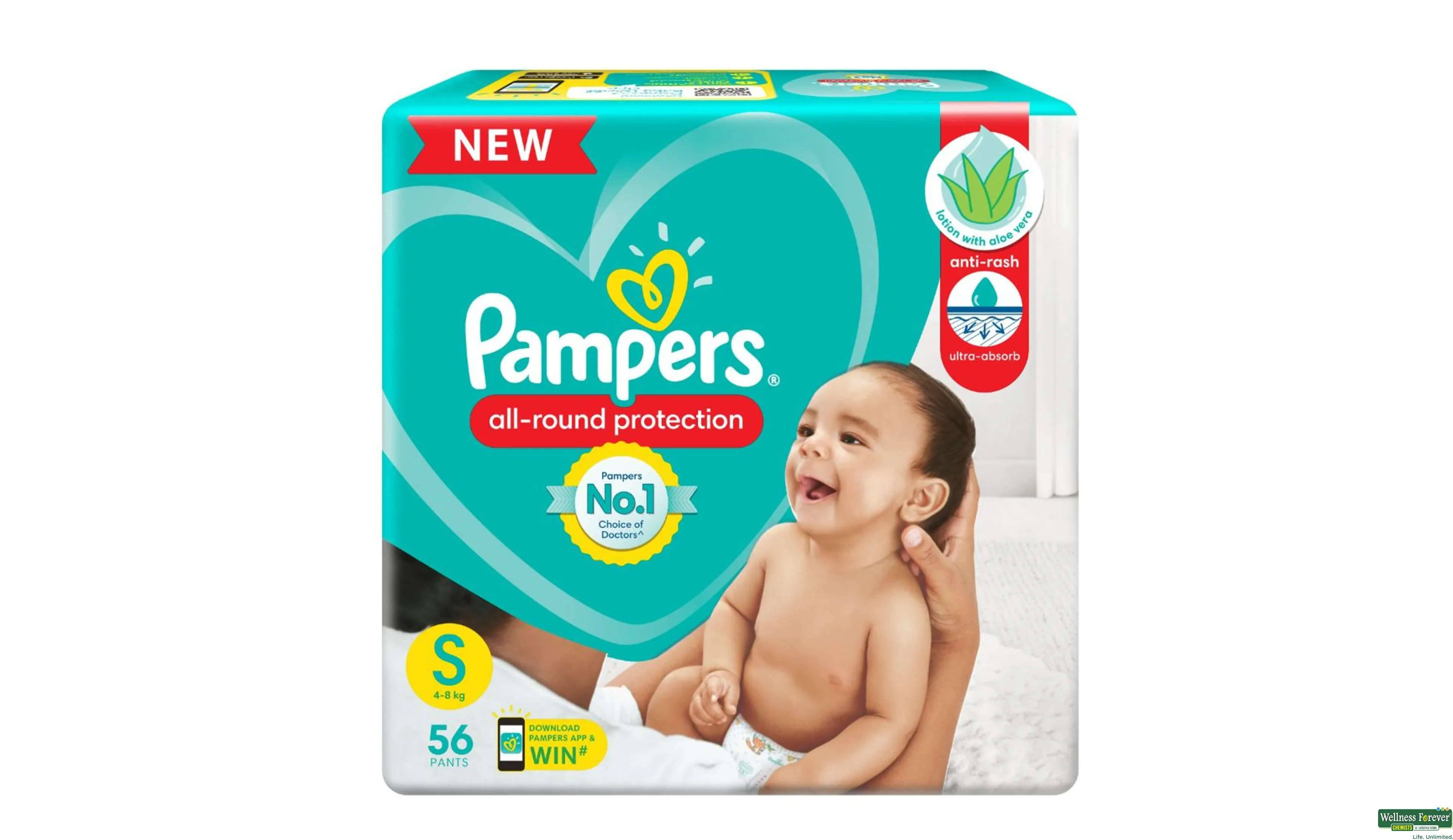 Buy Pampers Small Size Diapers Pants (86 count) Online at Low Prices in  India - Amazon.in