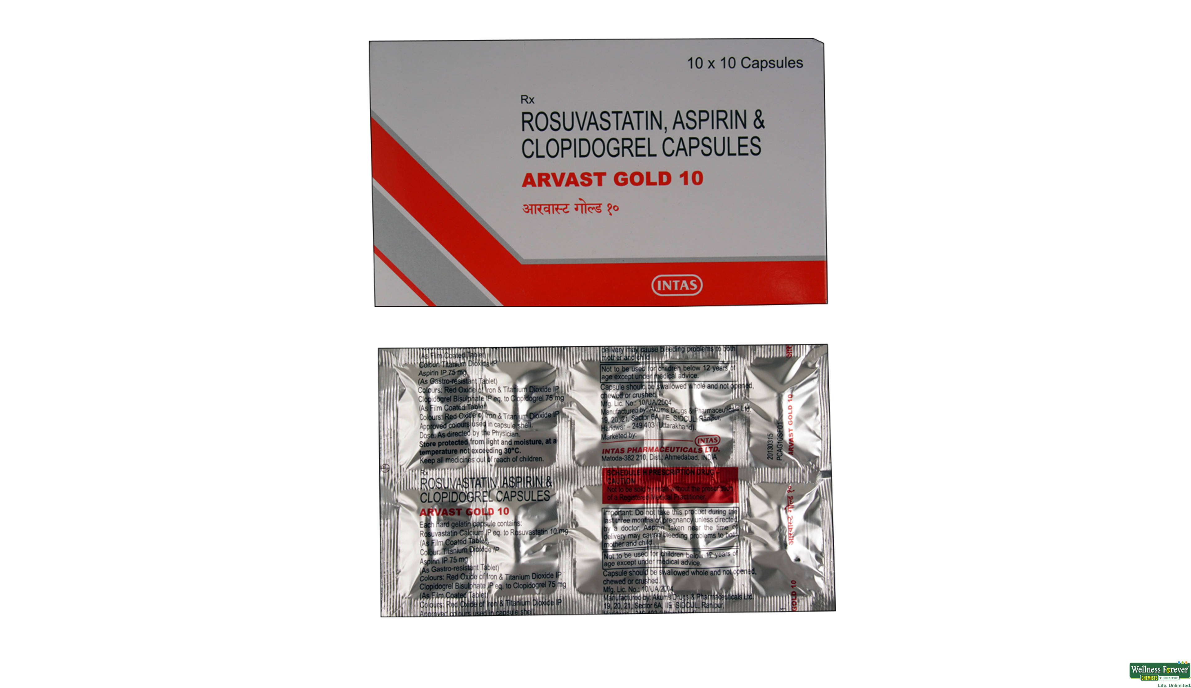 ARVAST-GOLD 10MG 10CAP- 1, 10CAP, 