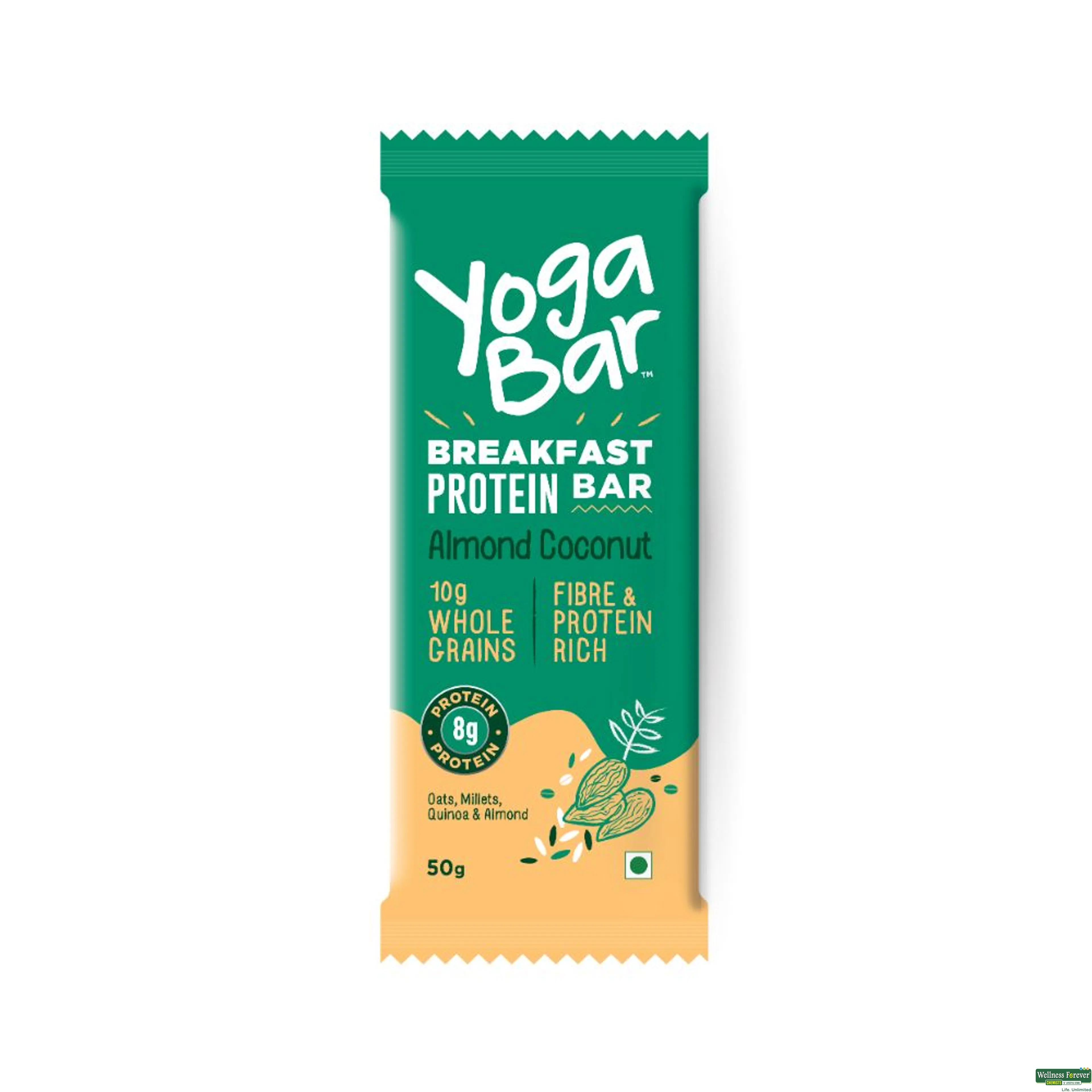 Yogabar Double Almond Fudge Bars No Artificial Flavours