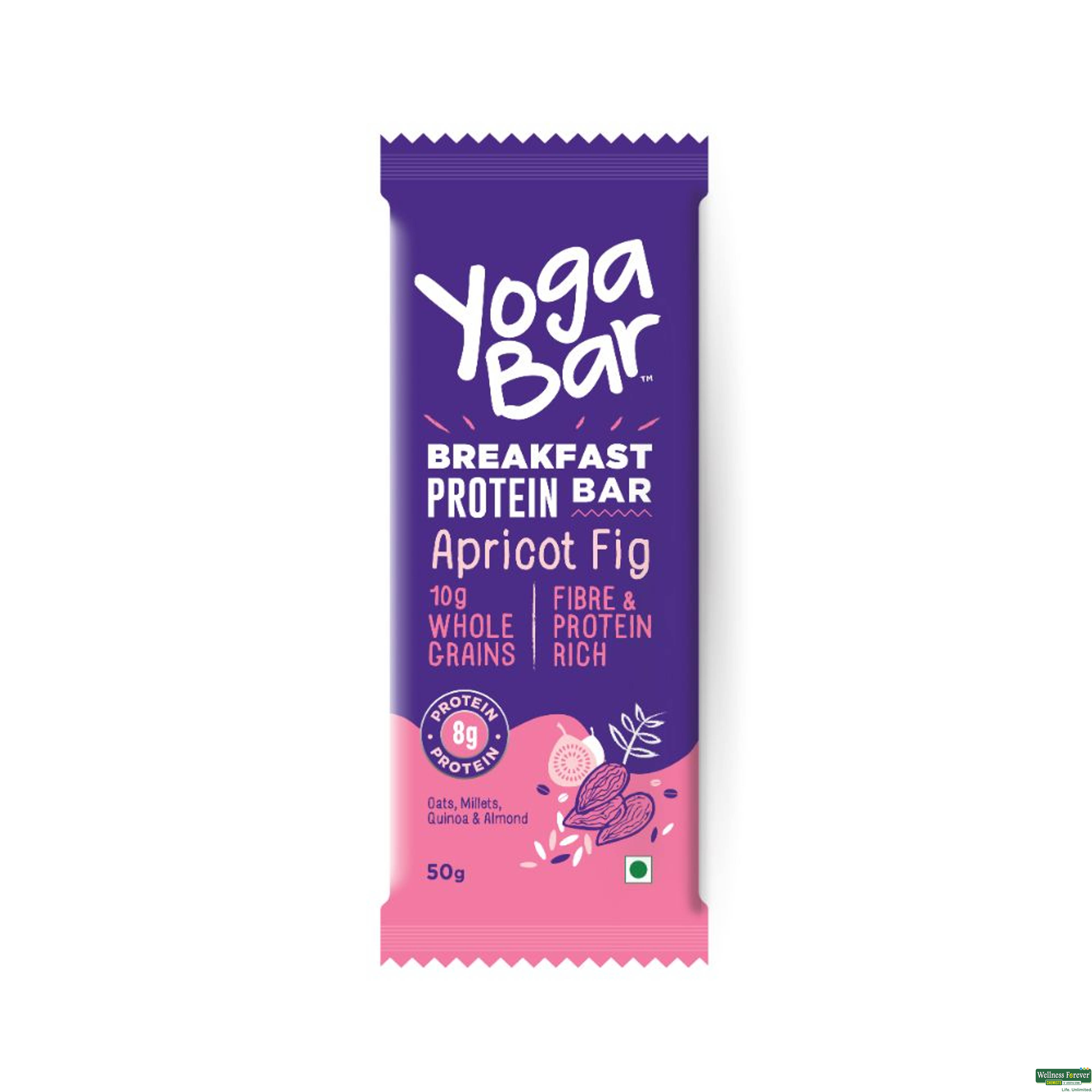 YOGA BAR B/FAST PROTEIN APRICOT FIG 50GM-image