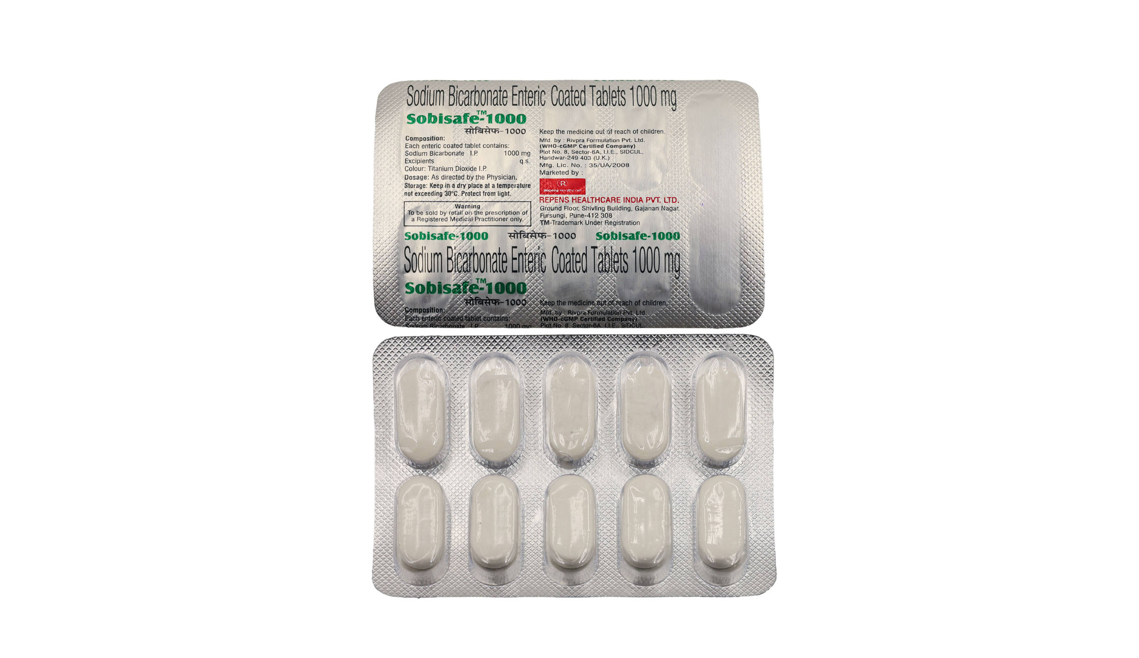 SOBISAFE 1000MG 10TAB- 1, 10TAB, 