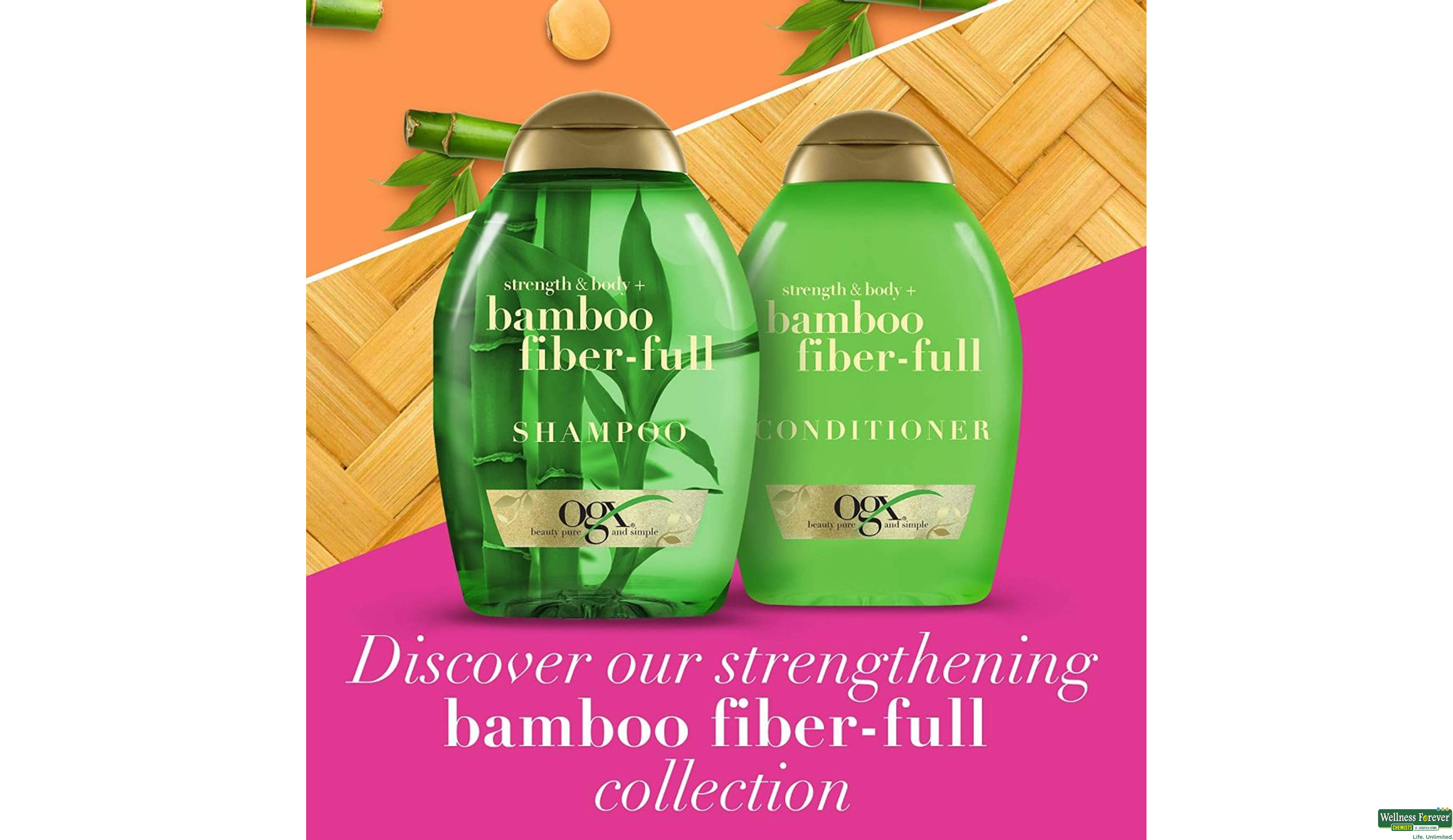 OGX COND BAMBOO FIBER FULL 385ML- 6, 385ML, 