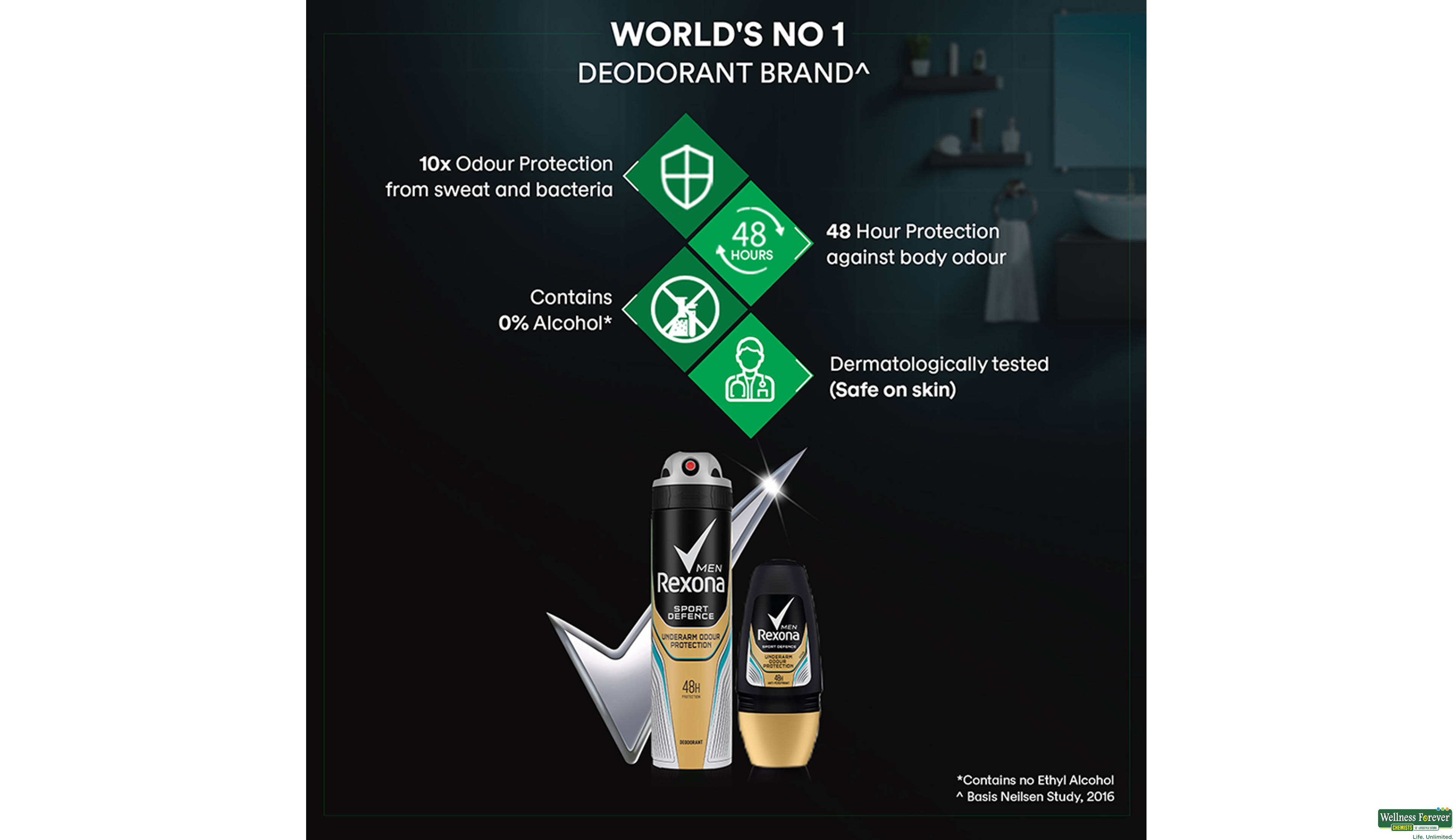 REXONA ROLLON MEN SPORT DEFENCE 50ML- 4, 50ML, 