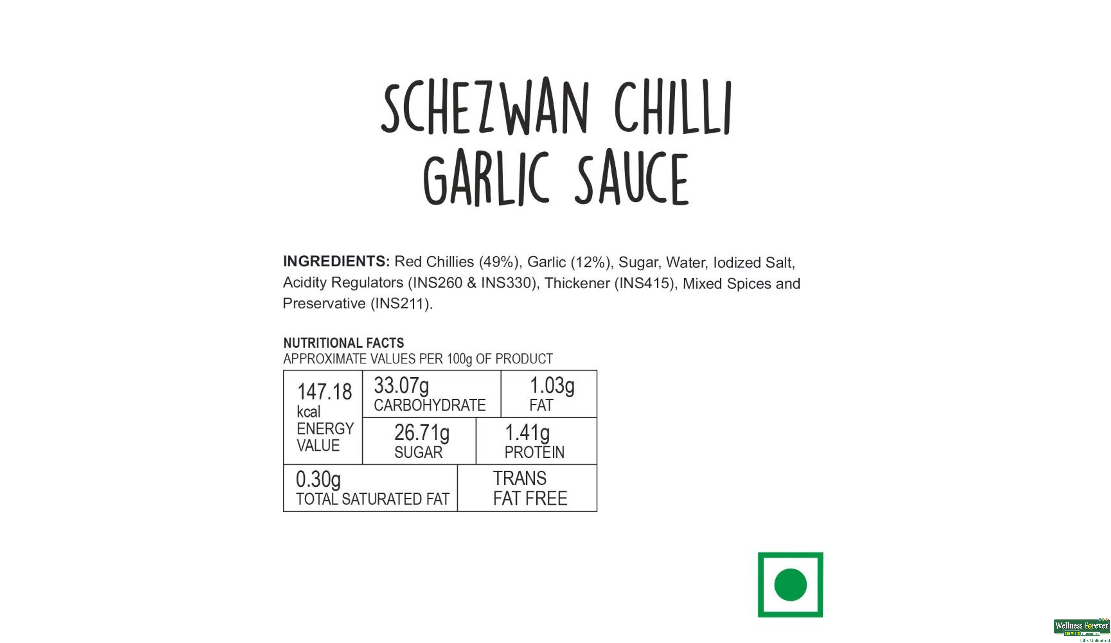 WINGREENS SAUCE SCHZWN CHILLI/GARLIC 130GM- 3, 130GM, null