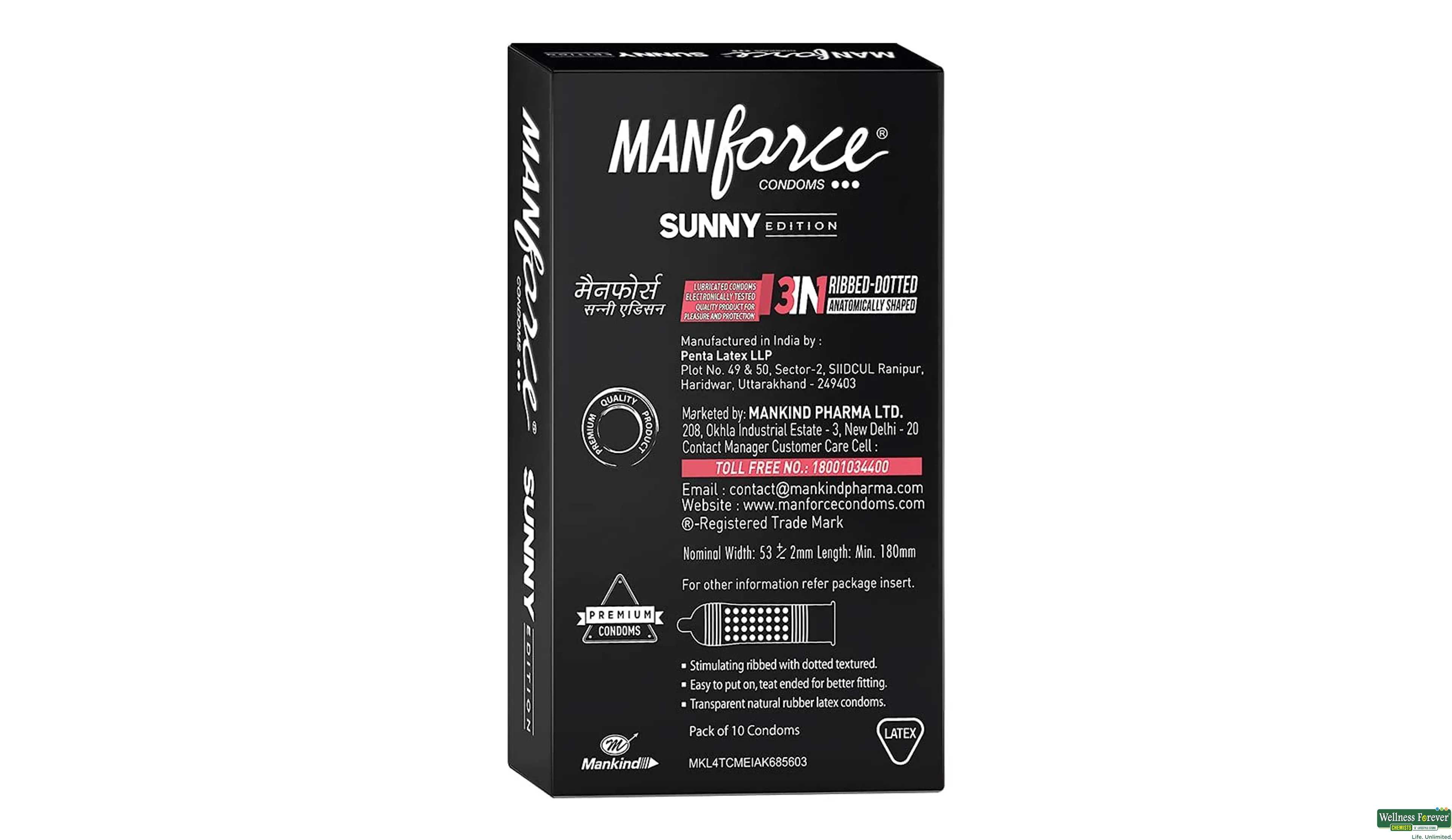 MANFORCE CONDOM SUNNY EDITION 10PC- 2, 10PC, 