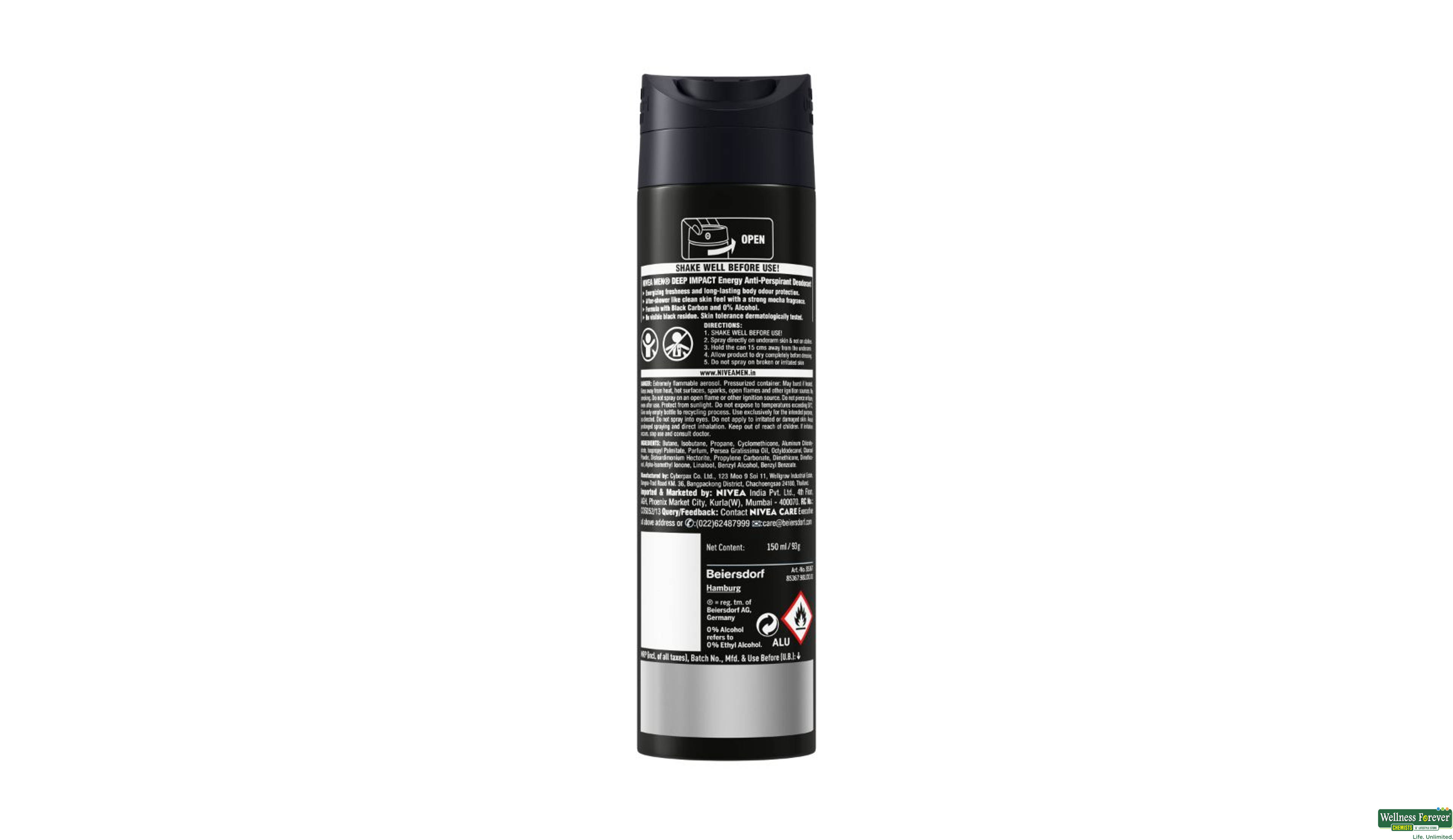 NIVEA DEO MEN DEEP IMPACT 150ML- 2, 150ML, 