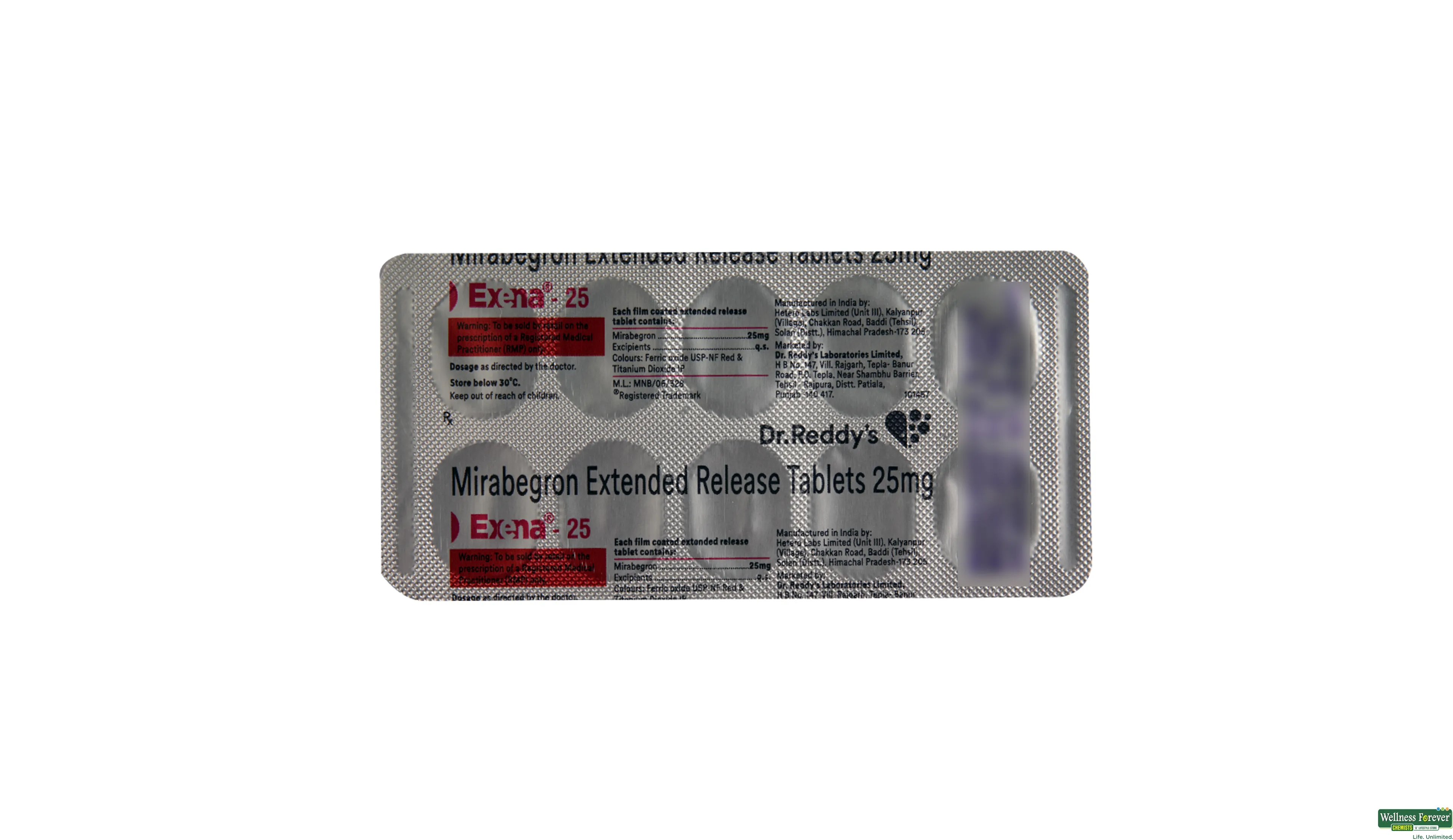 EXENA 25MG 10TAB- 2, 10TAB, 