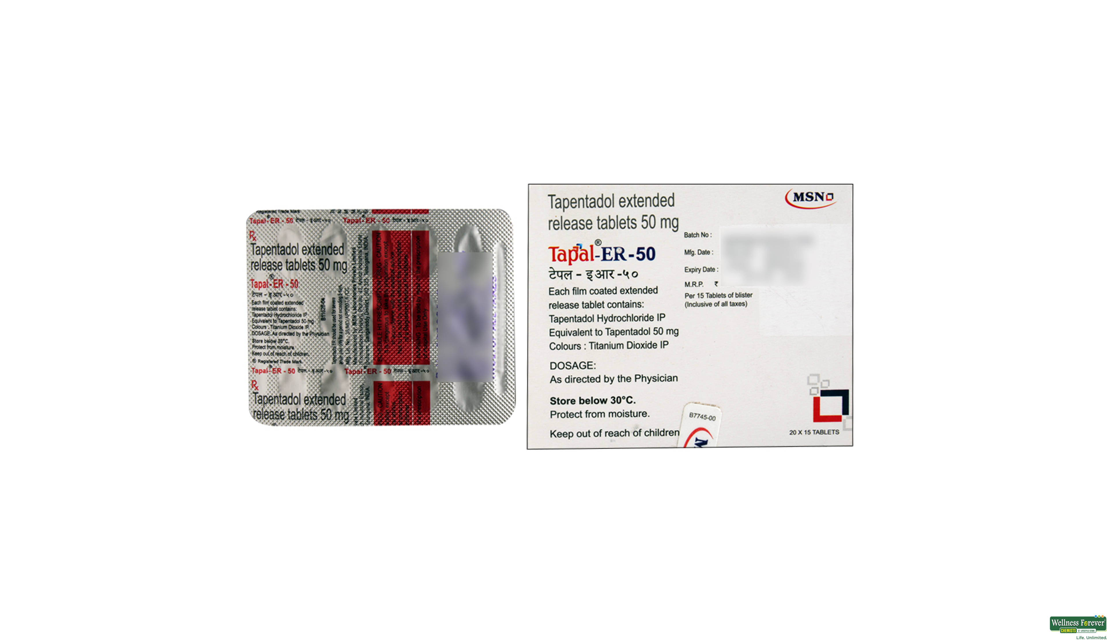 TAPAL-ER 50MG 15TAB- 2, 15TAB, 