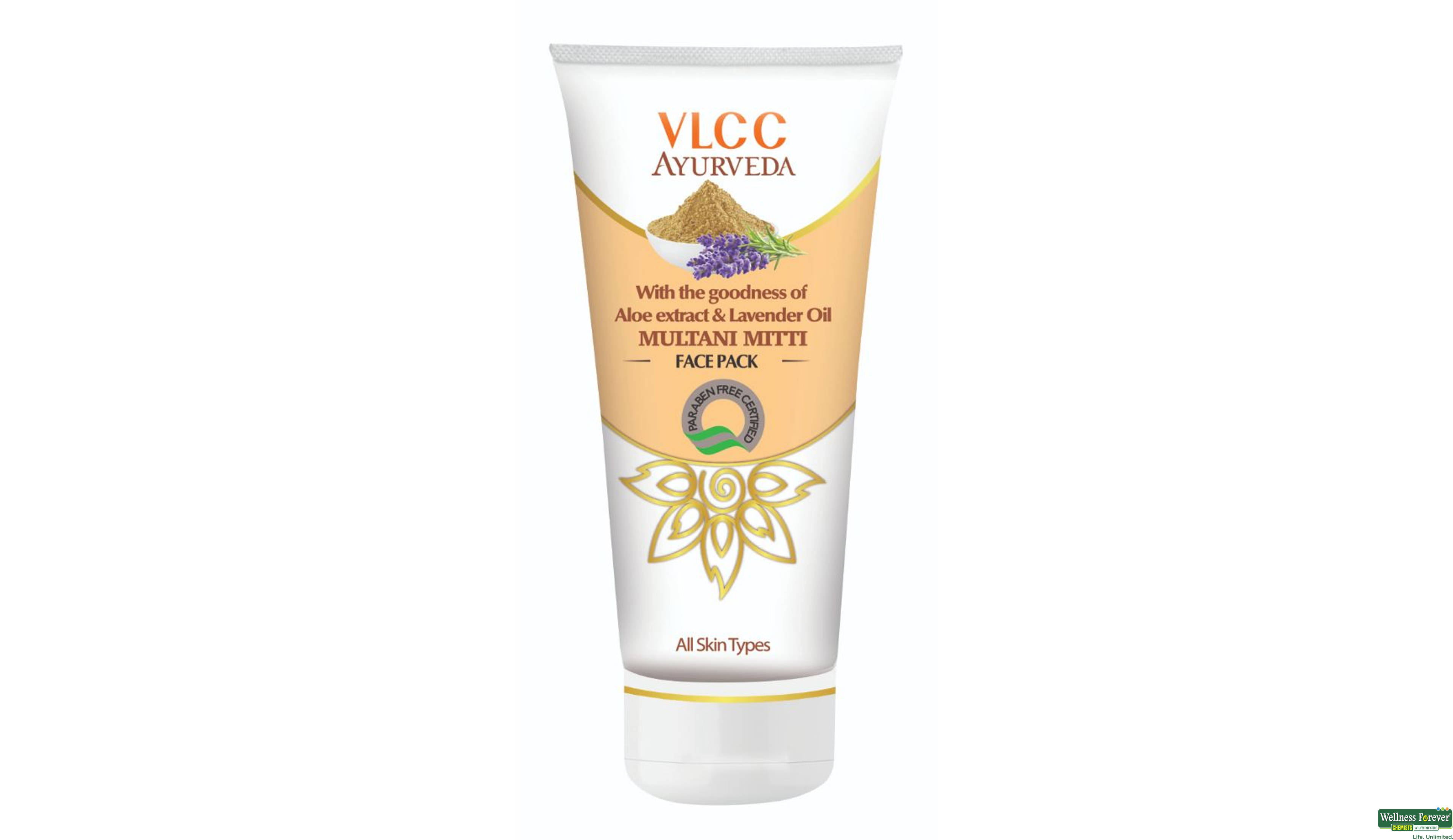 VLCC A/VEDA F/PACK MULTANI MITTI 100GM- 1, 100GM, null