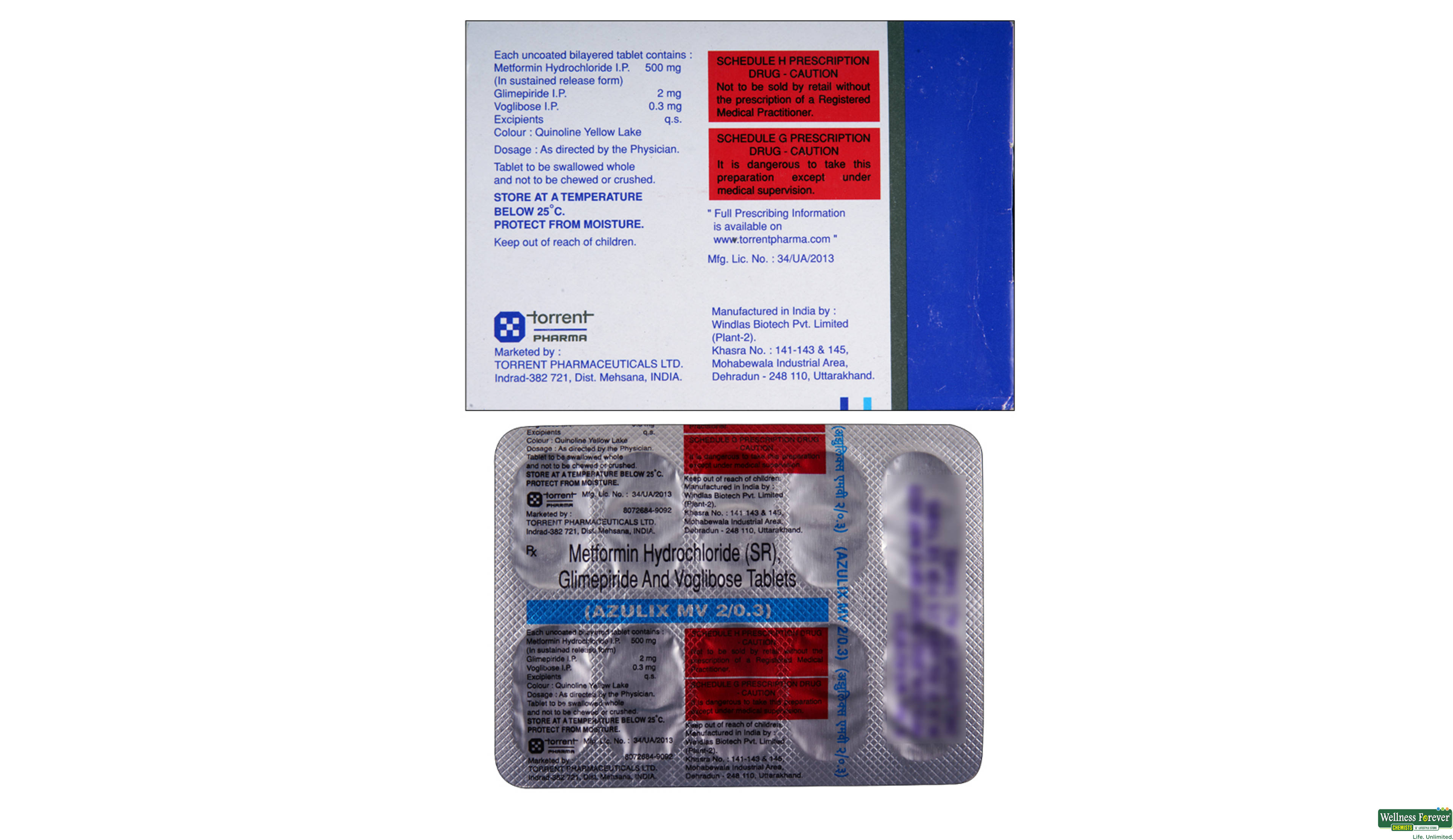 AZULIX-MV 2/0.3MG 10TAB- 2, 10TAB, 