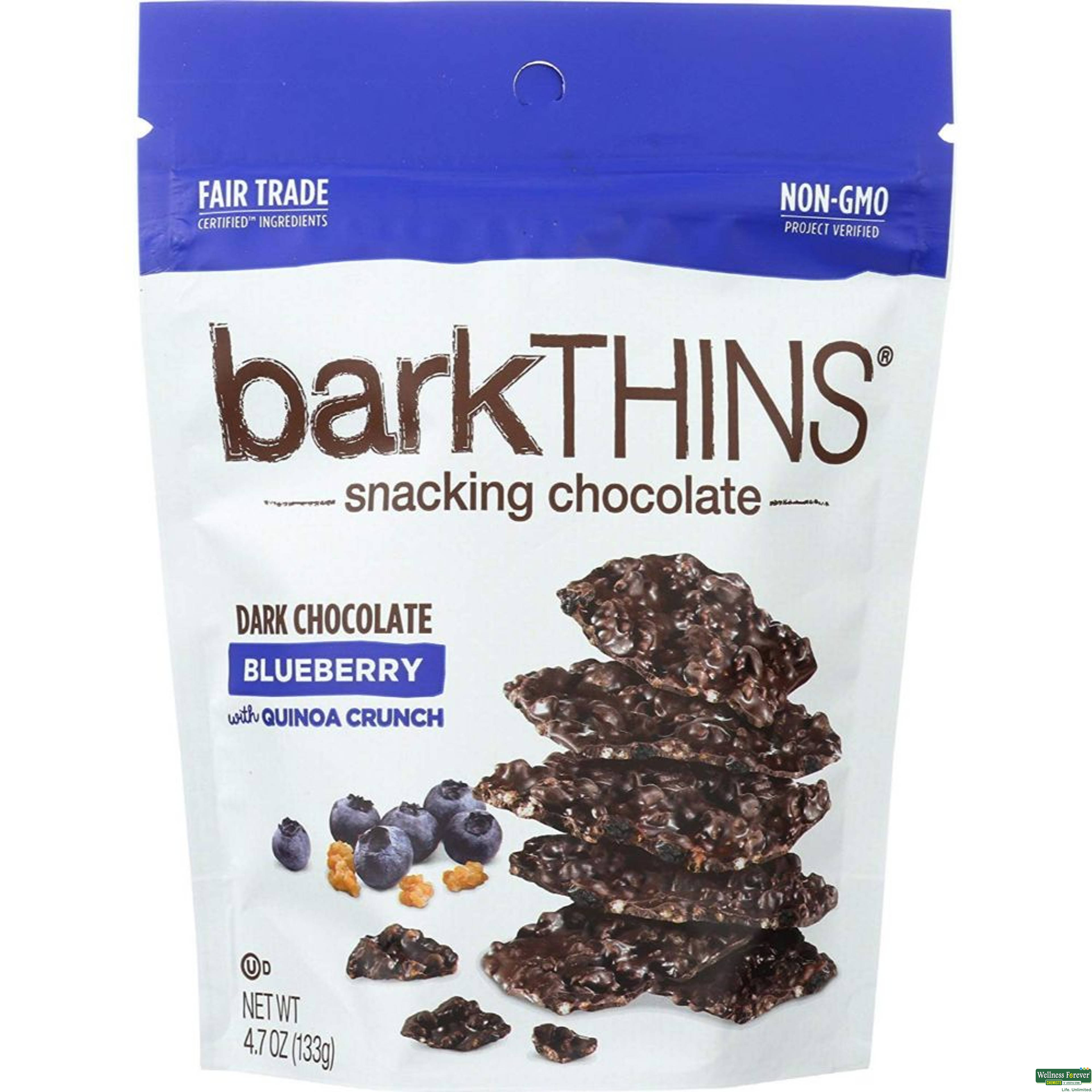 Hershey's Bark Thins Blue Berries Snacking Dark Chocolate Pack, 133 g-image