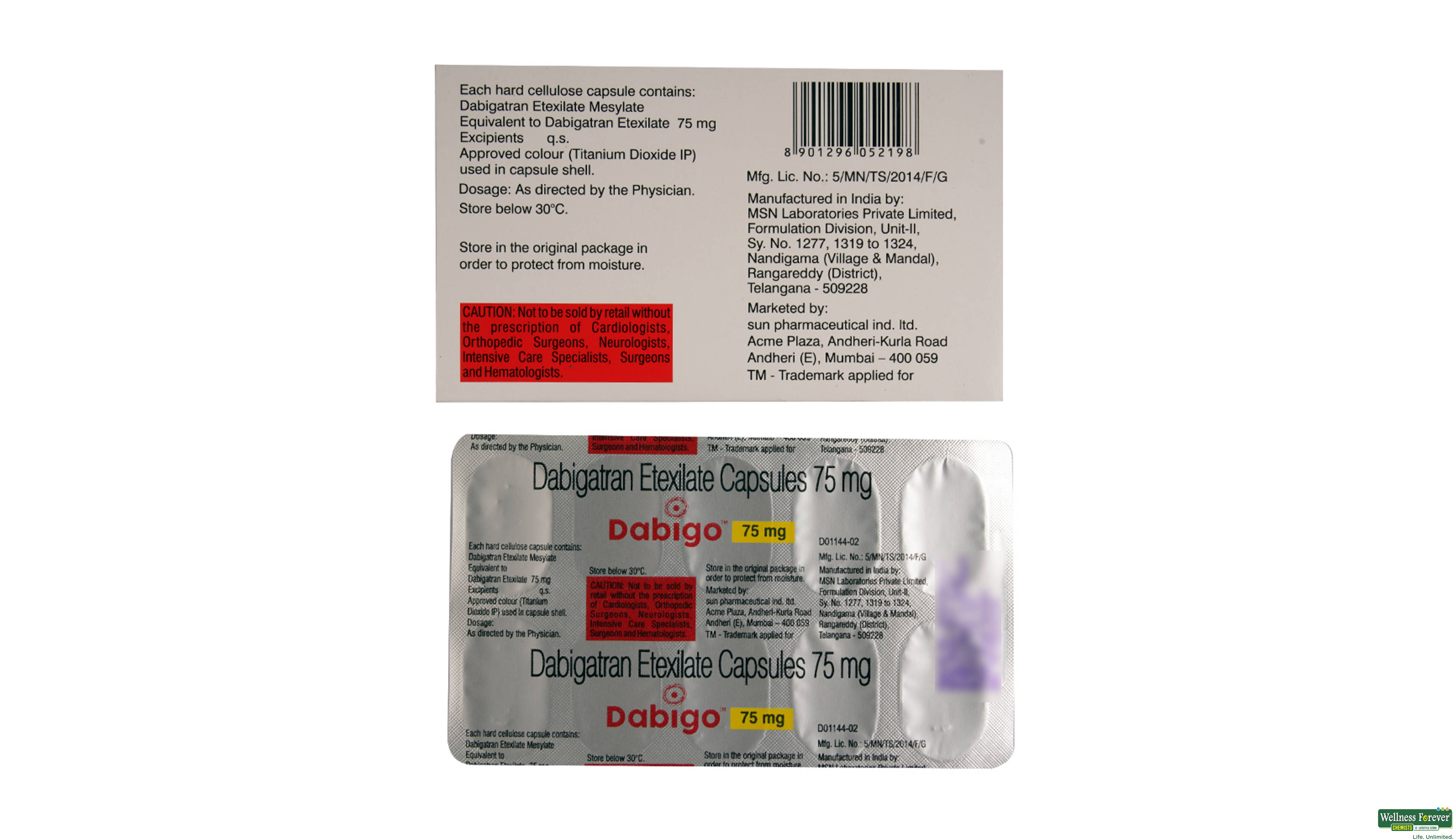 DABIGO 75MG 10CAP- 2, 10CAP, 