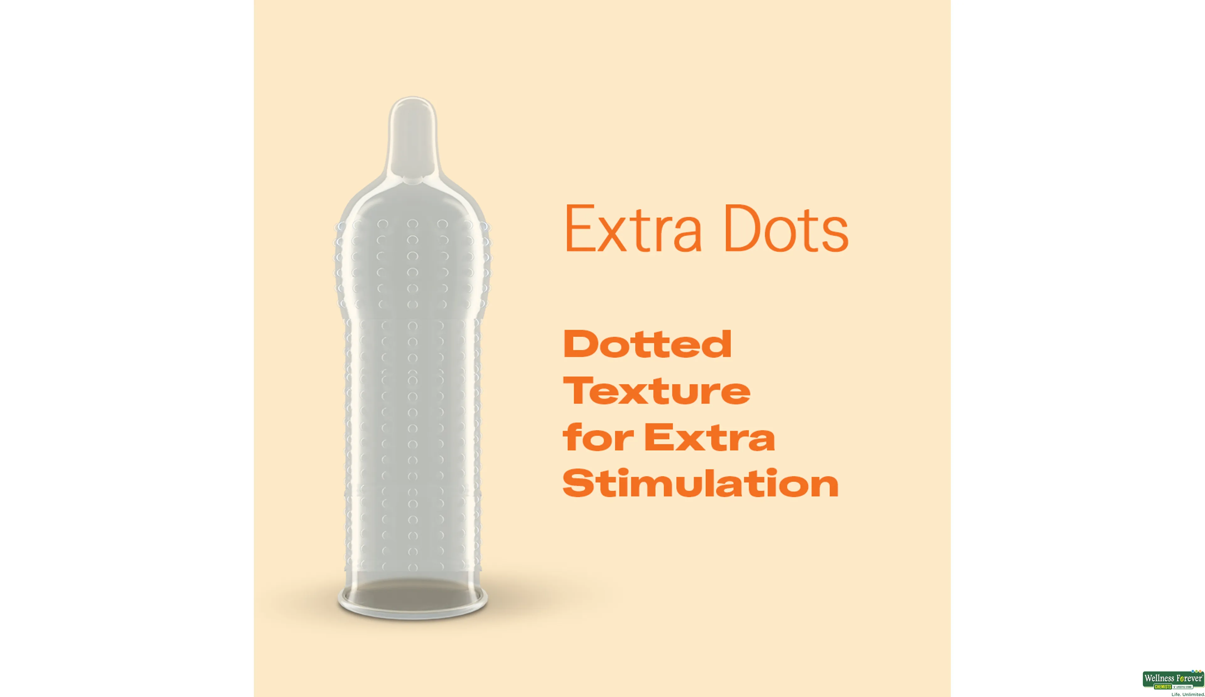 DUREX CONDOM EXTRA DOTS 3PC- 3, 3PC, 