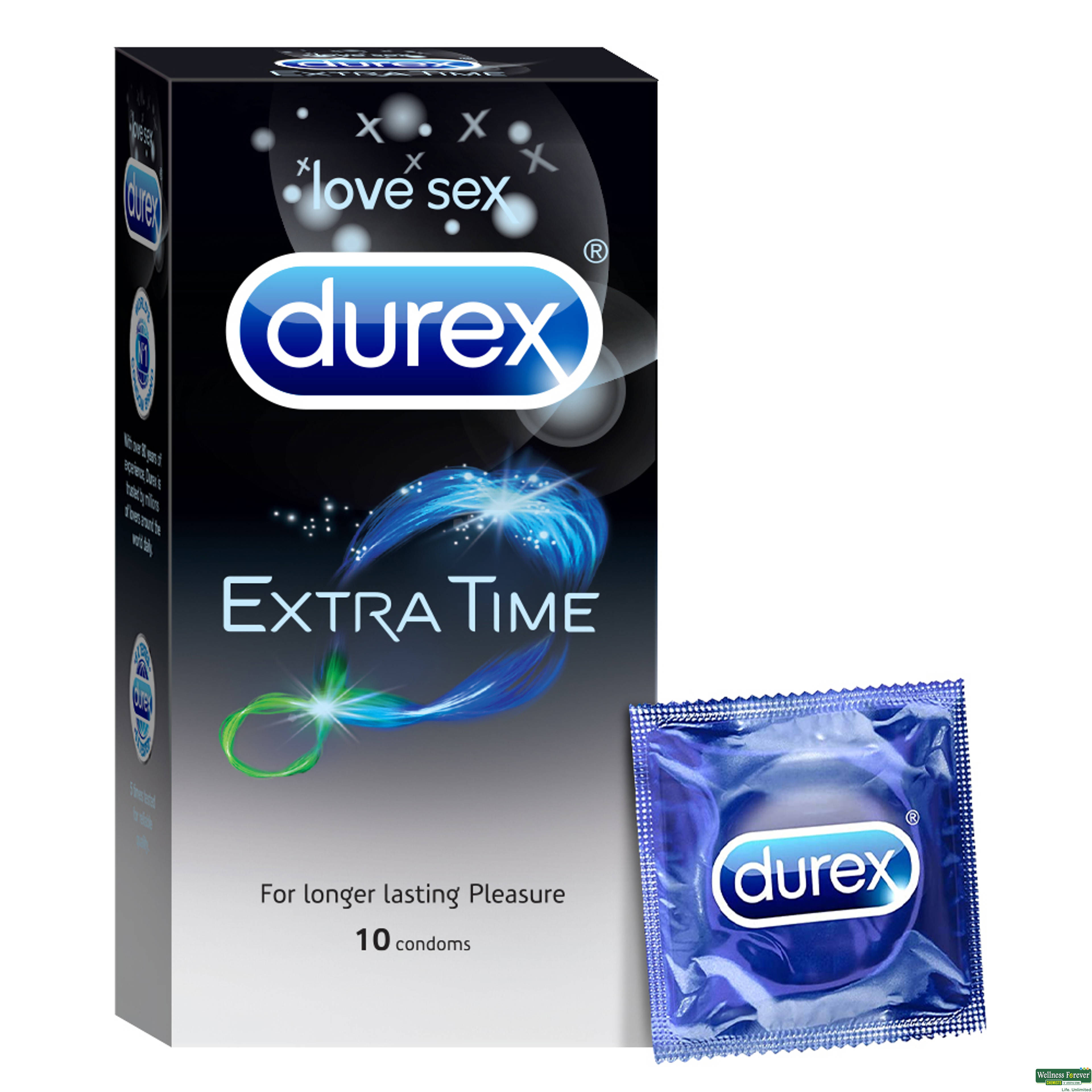 Durex Love Sex Condoms, Extra Time, 10  Pieces-image