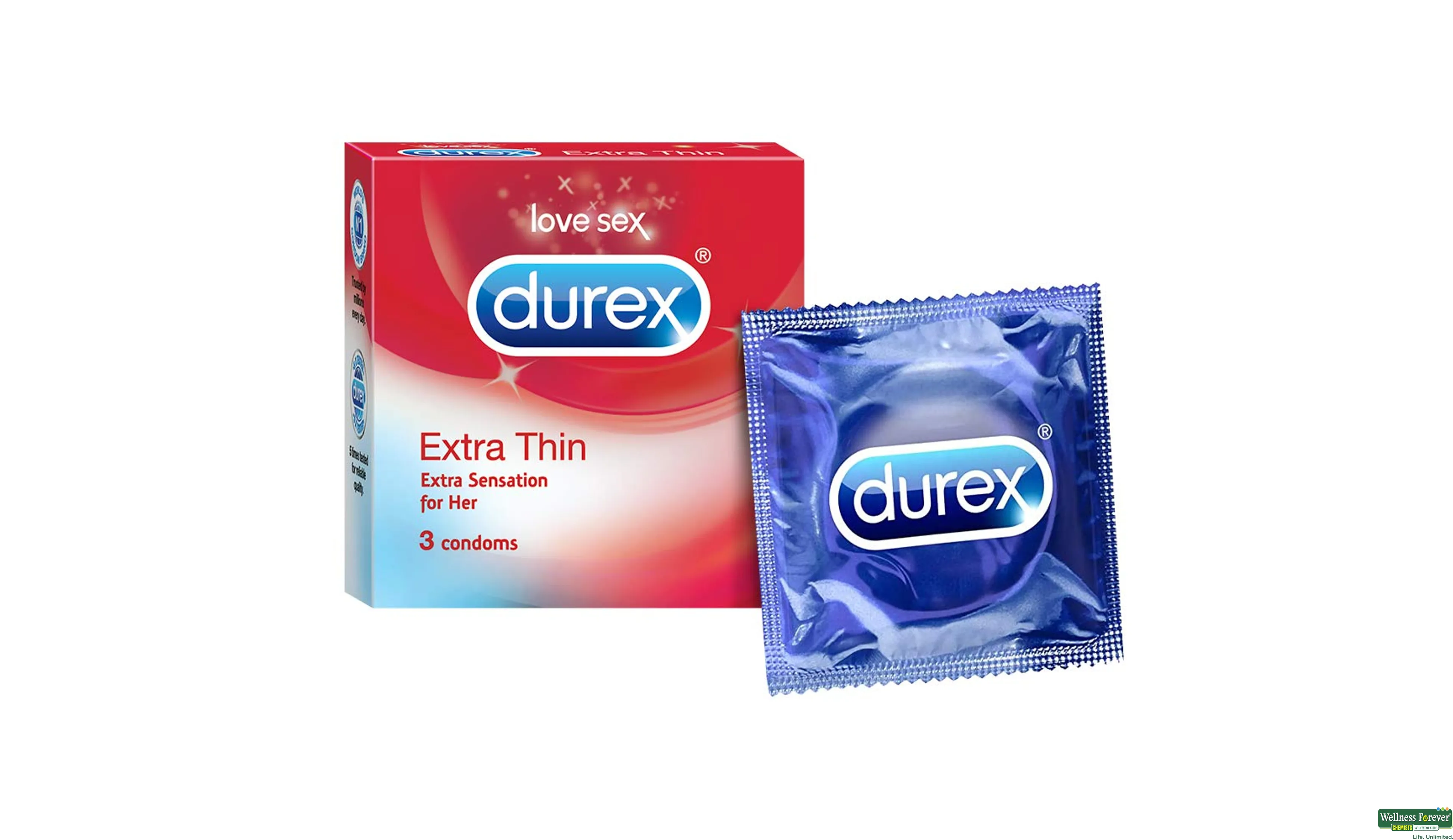 DUREX CONDOM EXTRA THIN 3PC- 1, 3PC, 