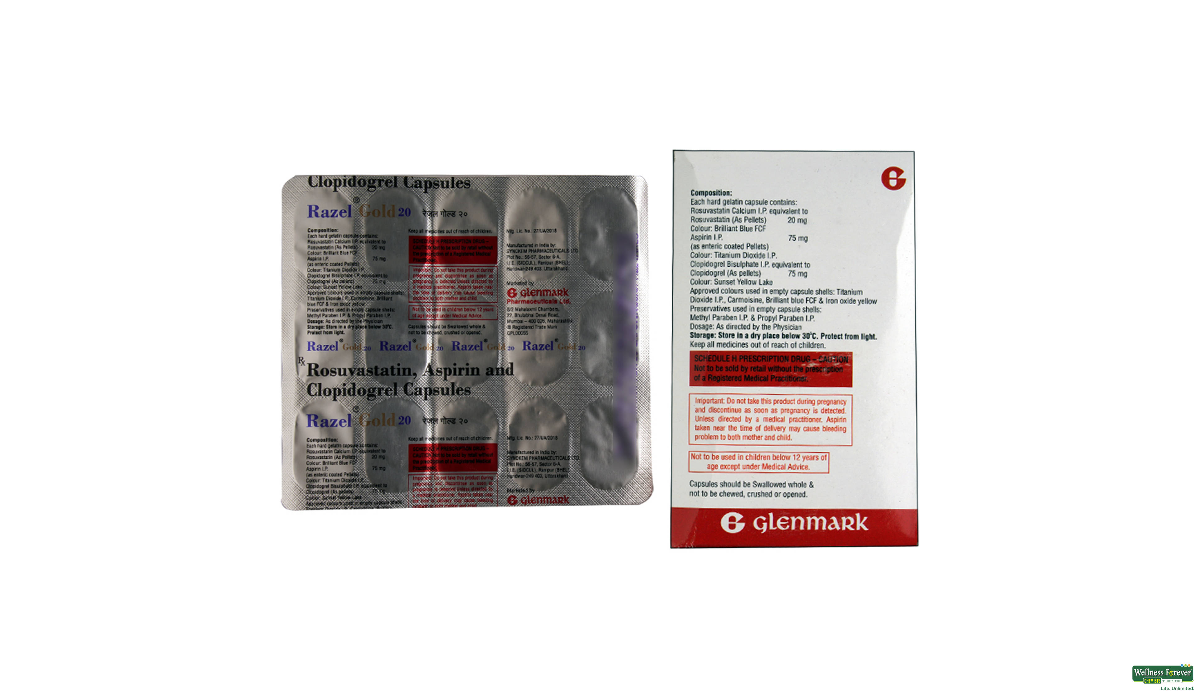 RAZEL-GOLD 20MG 15CAP- 2, 15CAP, 
