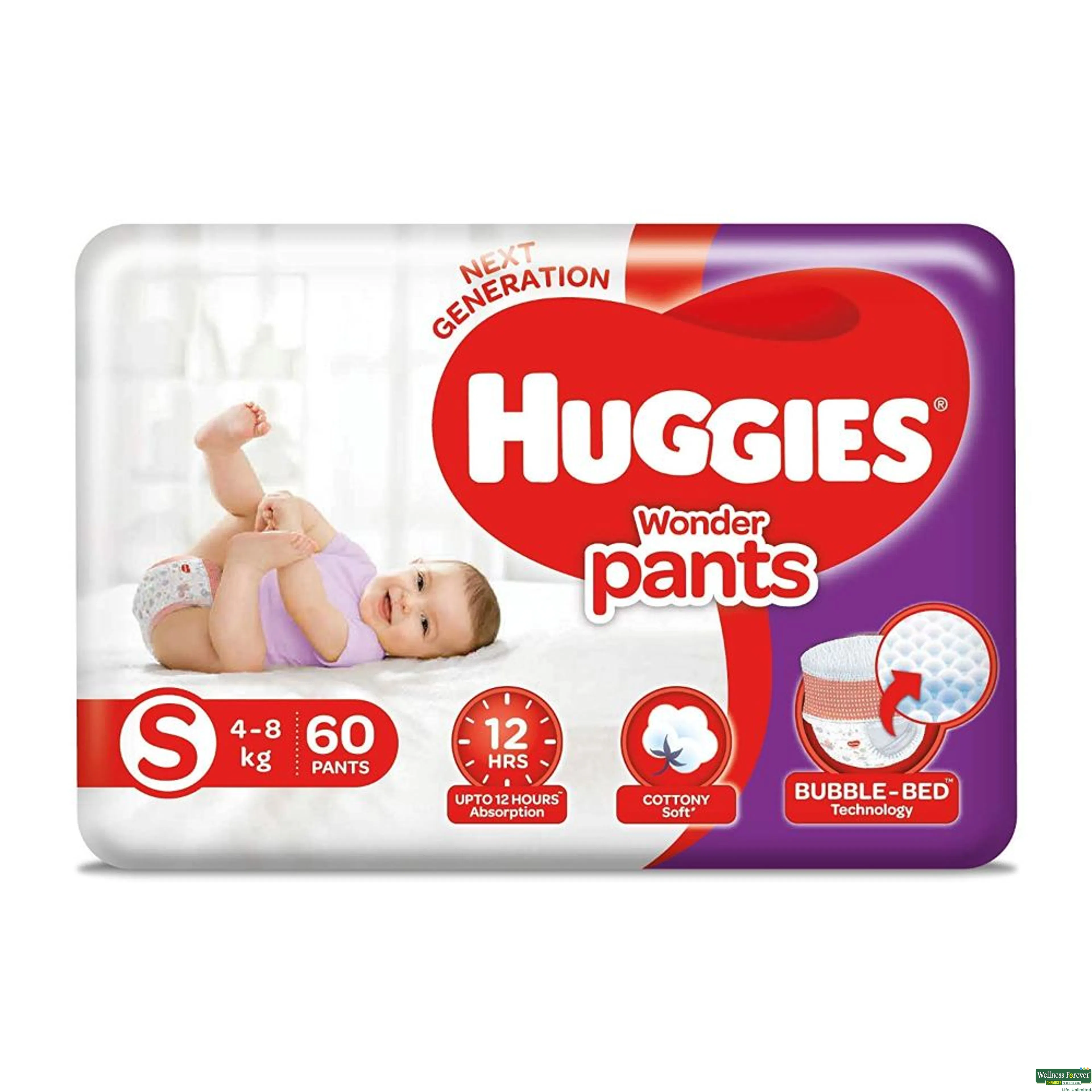 Buy Huggies Wonder Pants Baby Diapers Small 56 Pieces |Pack of 3 Online at  Best Prices in India - JioMart.