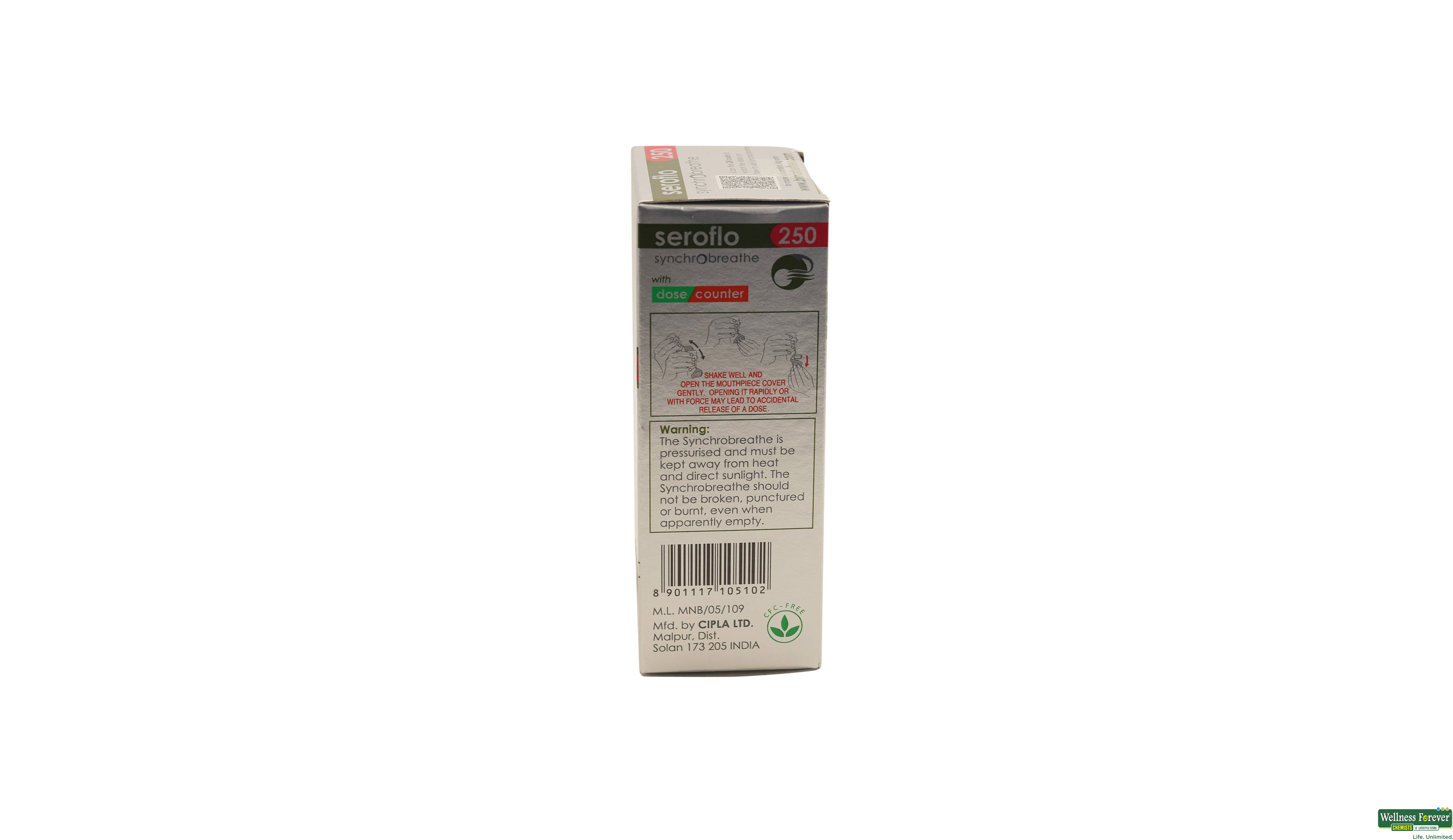 SEROFLO 250 SYNCHOBREATHE 1PC- 2, 1PC, 
