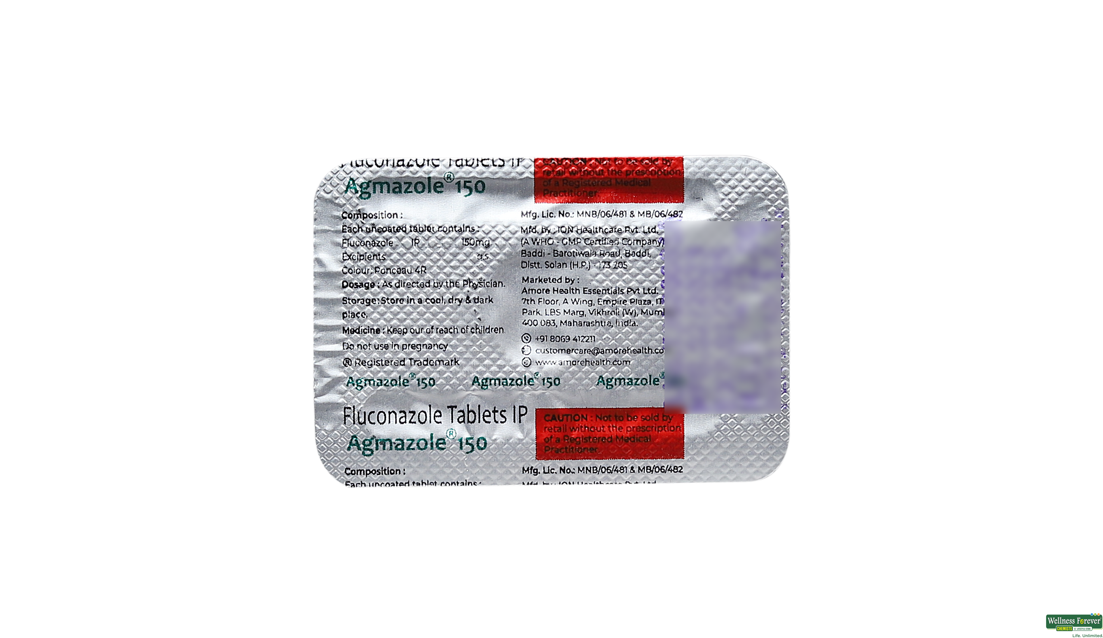 AGMAZOLE 150MG 1TAB- 4, 1TAB, 