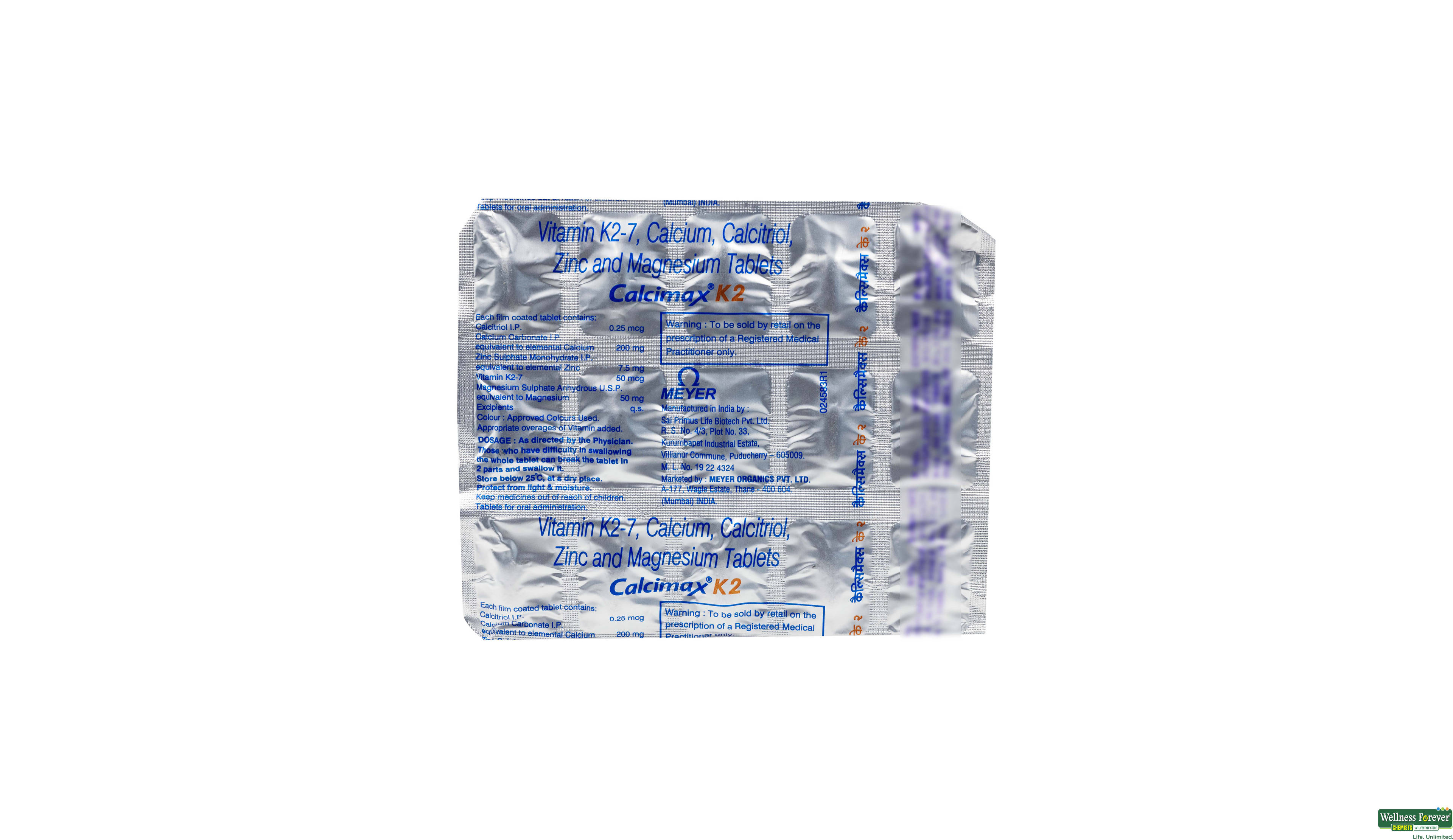 CALCIMAX-K2 15TAB- 1, 15TAB, 