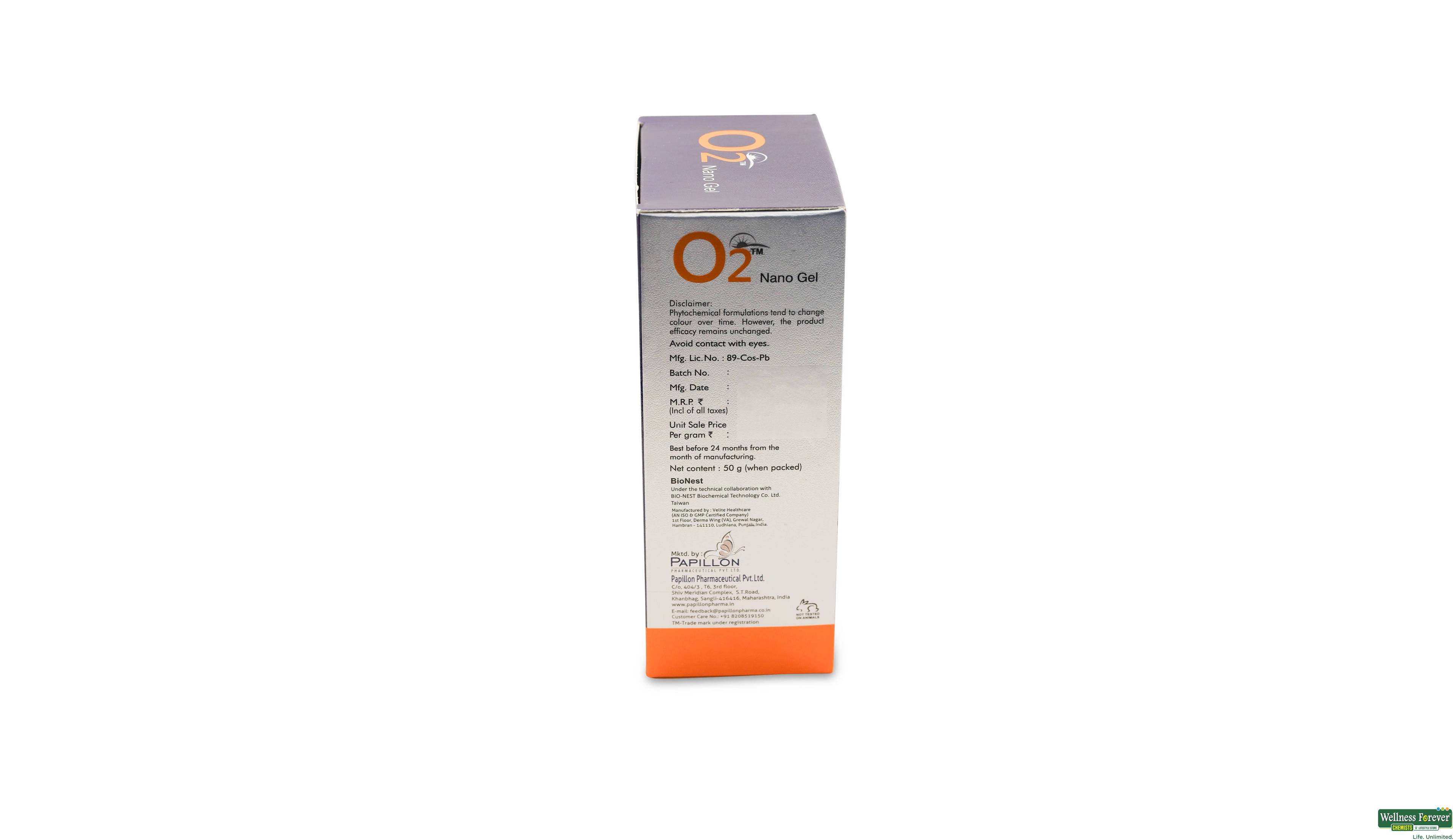 O2 NANO GEL 50GM- 3, 50GM, null