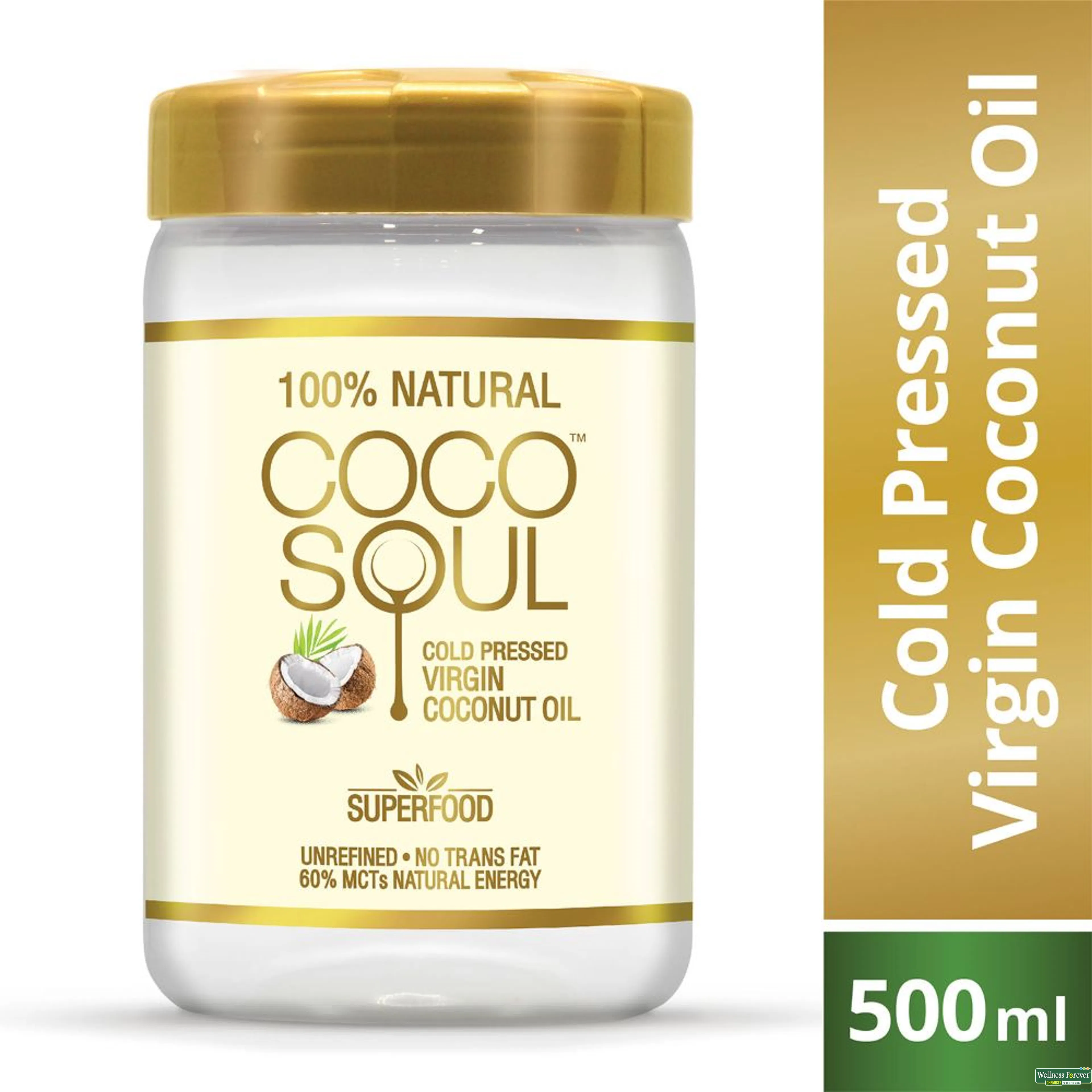 COCO SOUL VIRGIN COCONUT OIL NATURAL 500ML-image