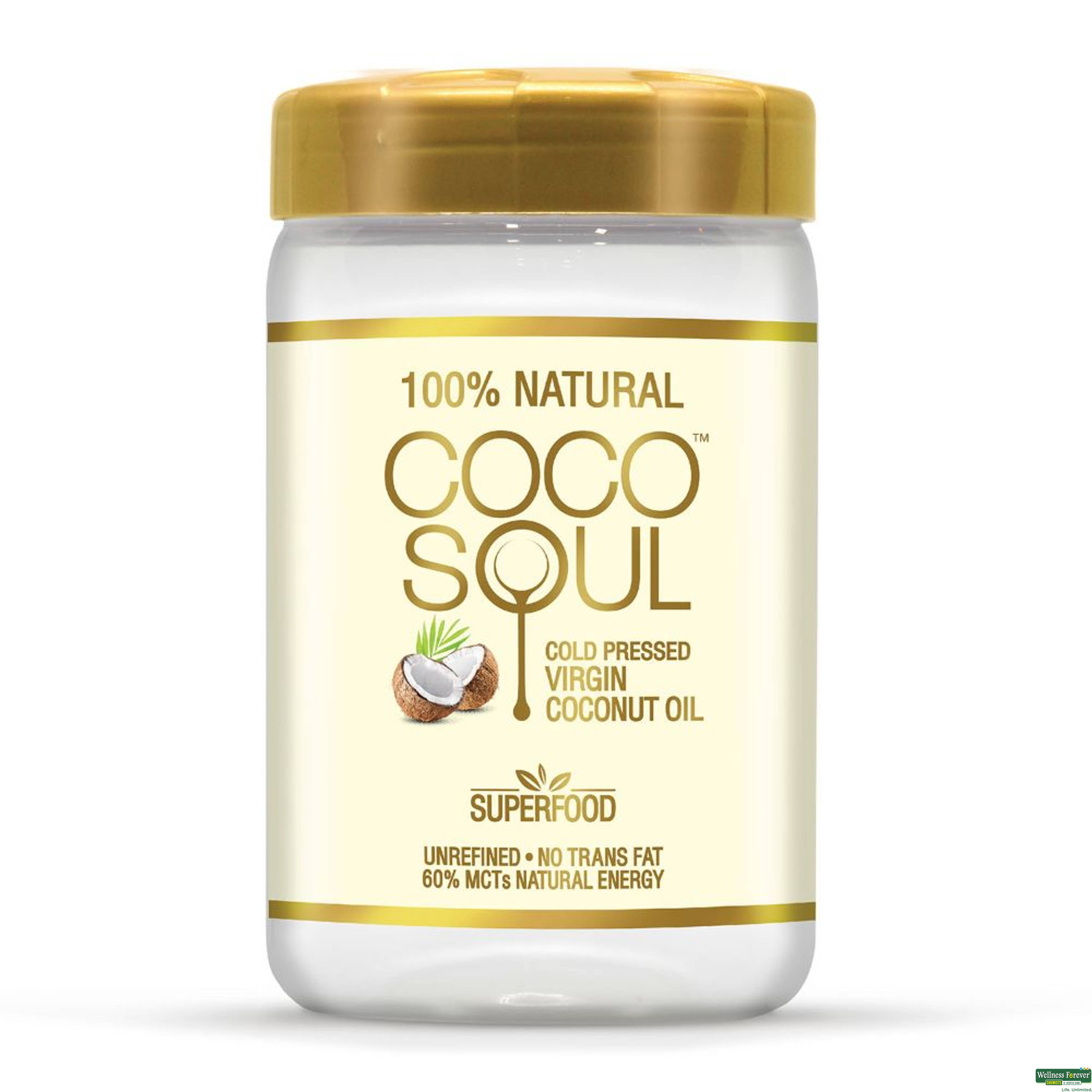 Coco Soul Cold Pressed Natural Virgin Coconut Oil, 250 ml-image