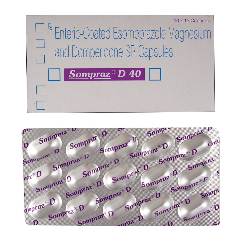 Sompraz D 40mg Strip Of 15 Capsules: Uses, Side Effects, Price