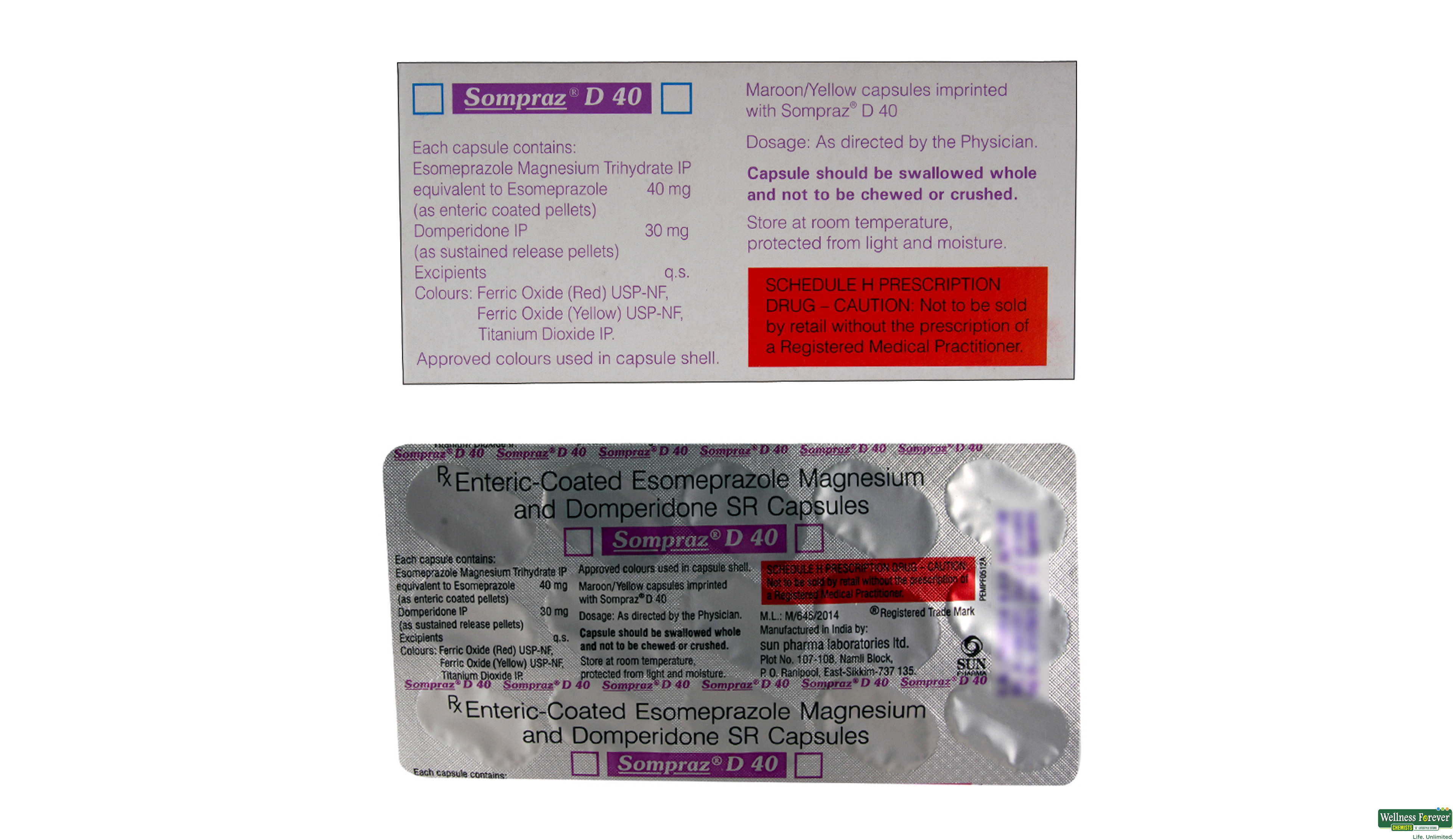 SOMPRAZ-D 40MG 15CAP- 2, 15CAP, null