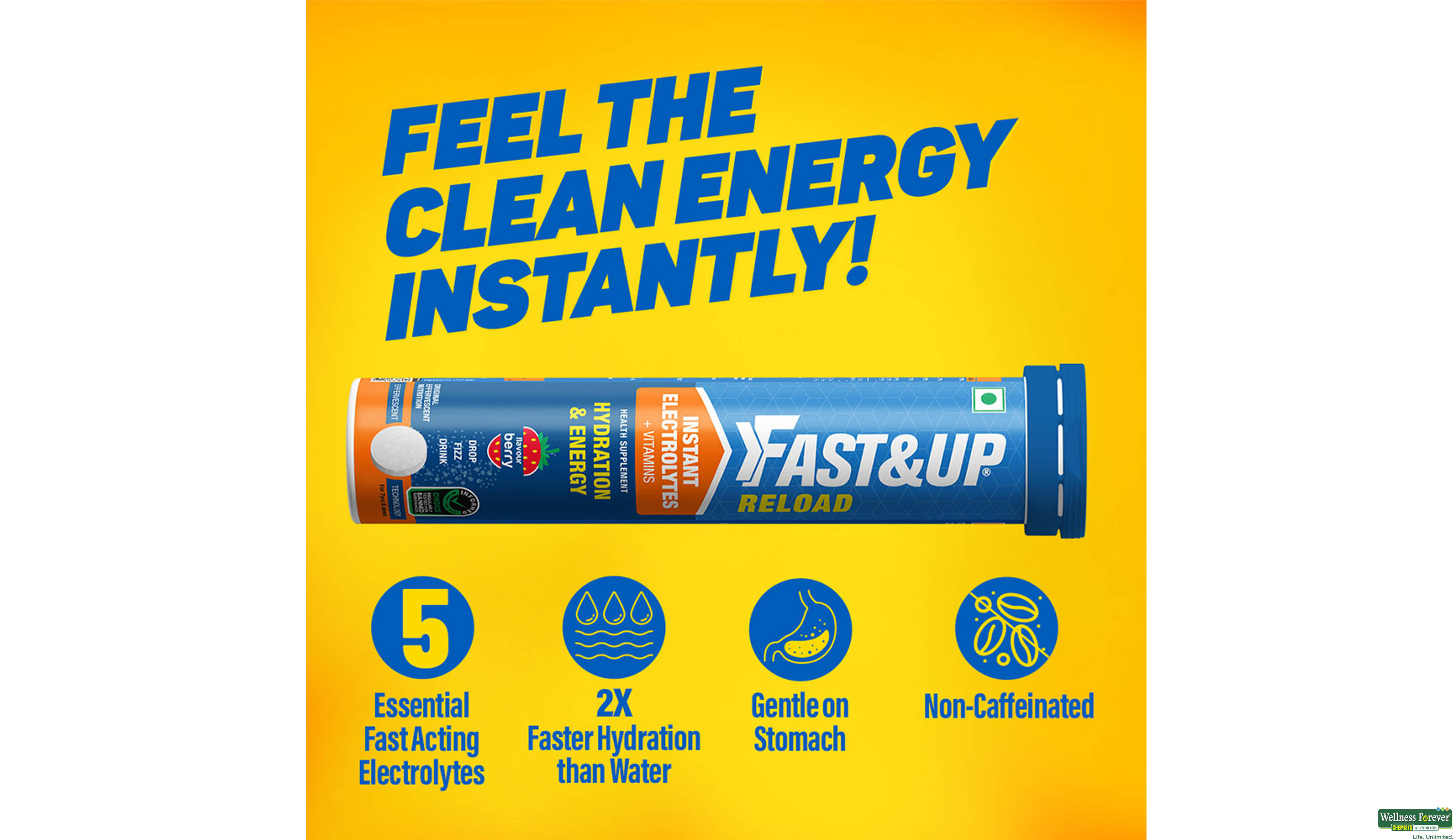 FAST/UP RELOAD ELECTROLYTES BERRY 20TAB- 2, 20TAB, 