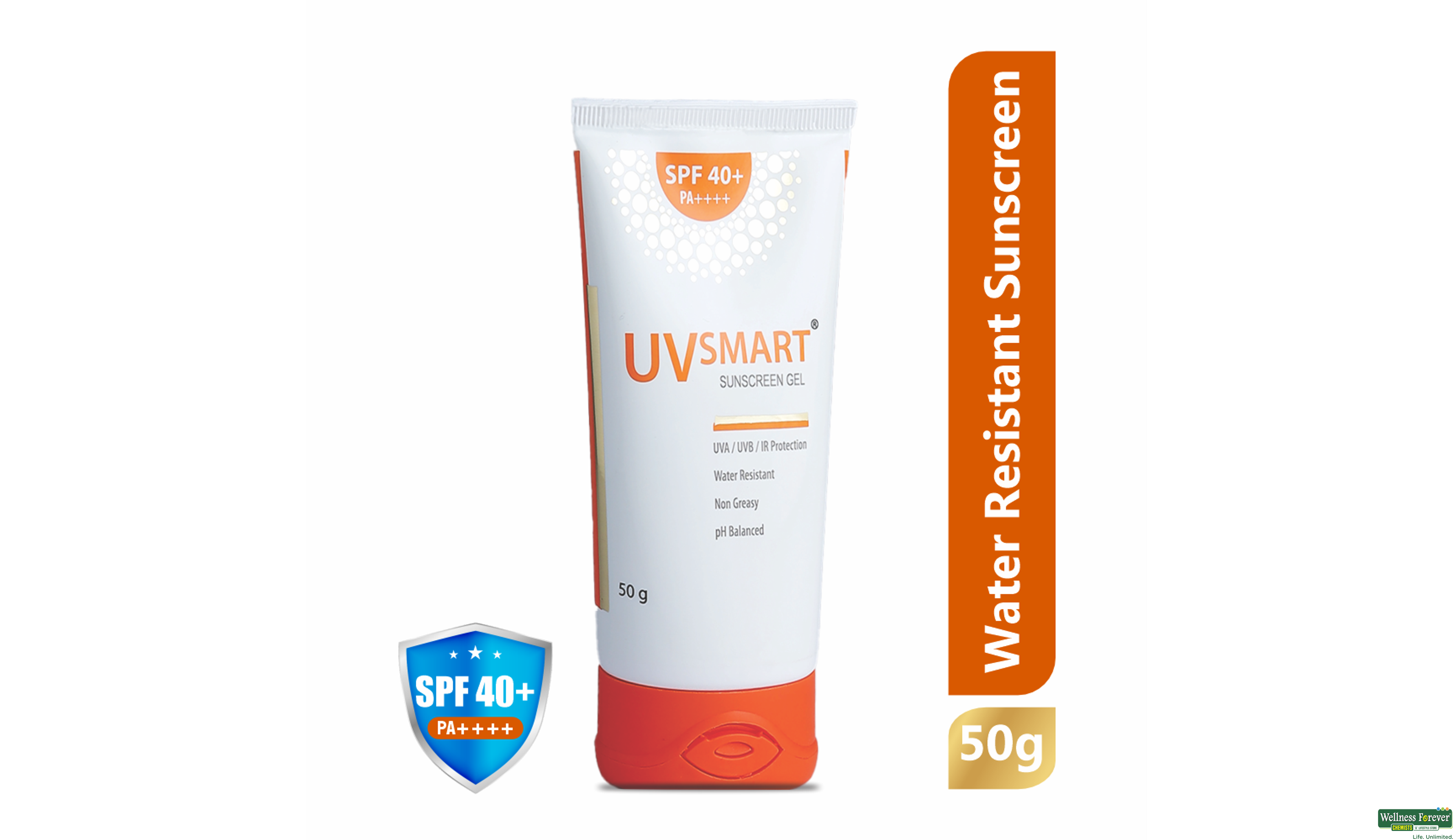 UVSMART SUNSCREEN SPF40 GEL 50GM- 1, 50GM, 