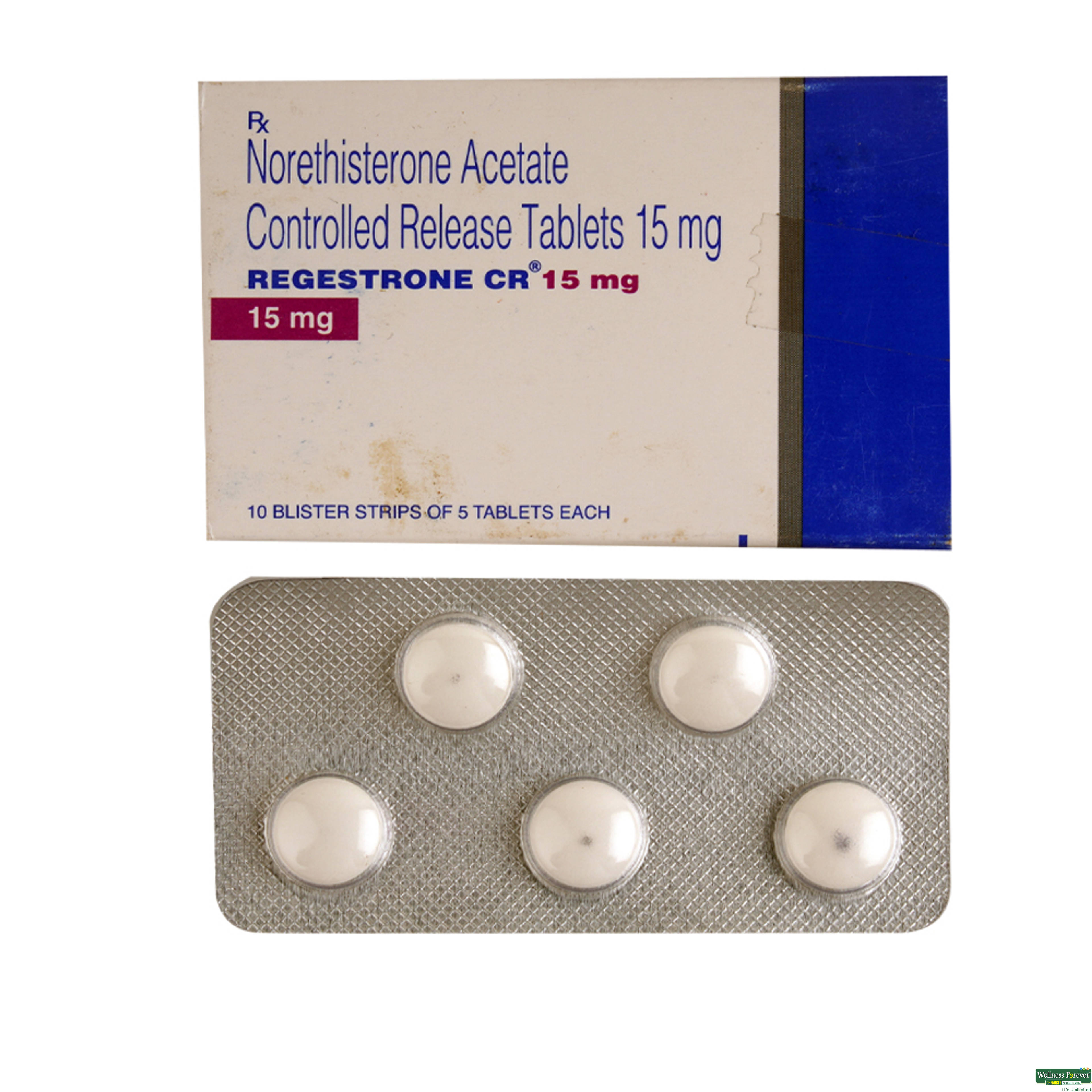 REGESTRONE-CR 15MG 5TAB-image