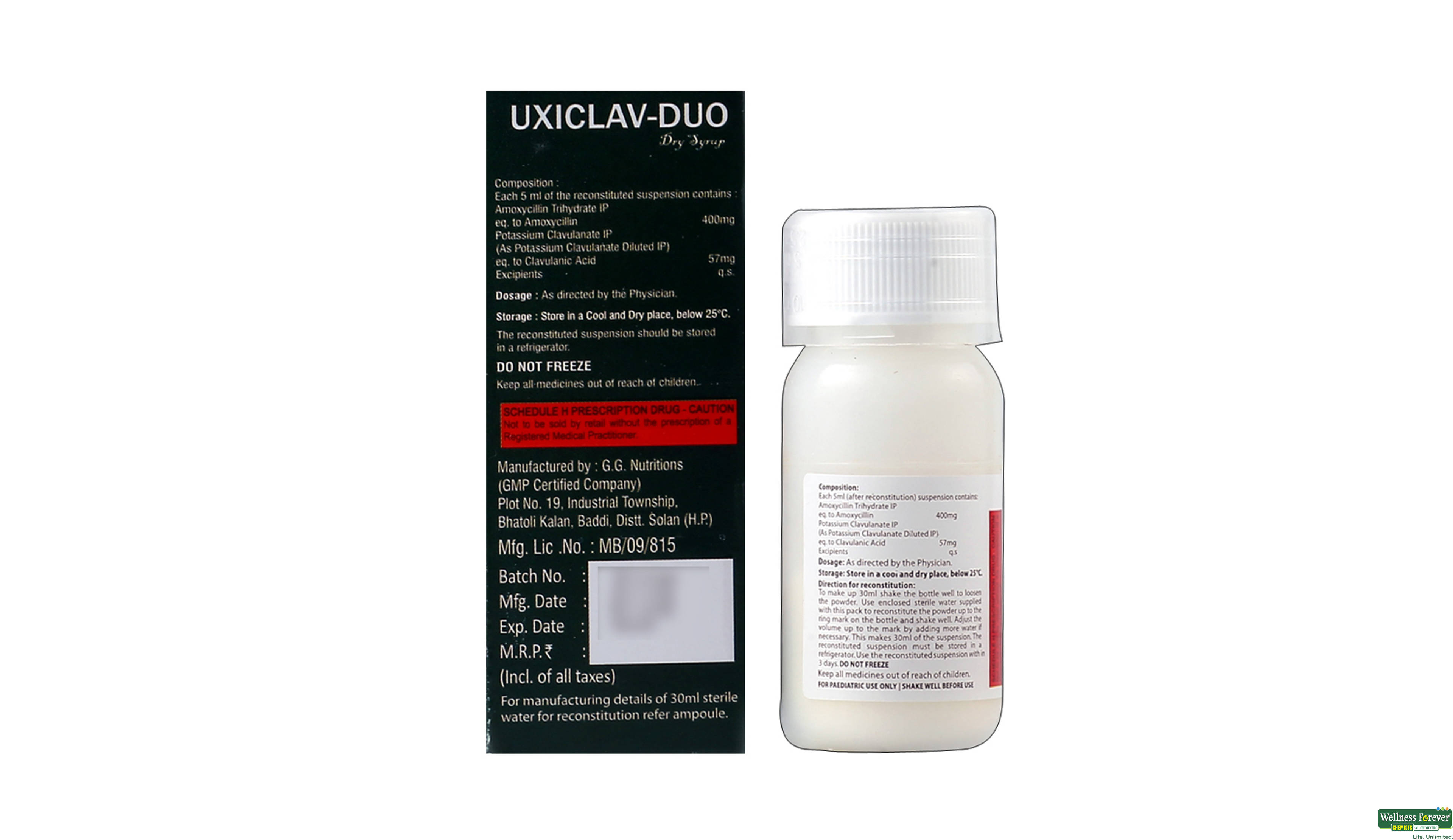 UXICLAV-DUO DRY SYP 30ML- 2, 30ML, 