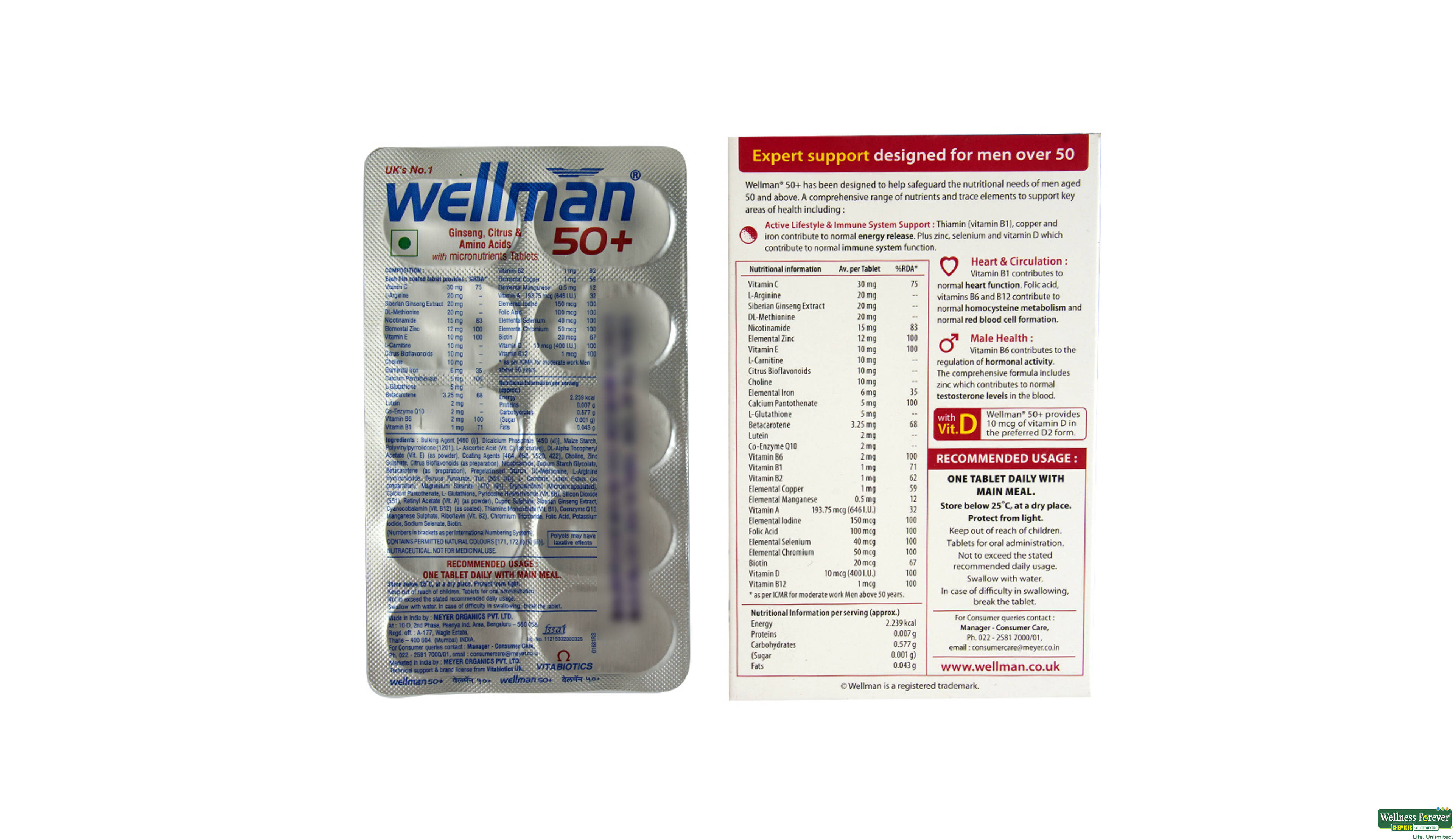 WELLMAN-50 PLUS 10TAB- 2, 10TAB, 