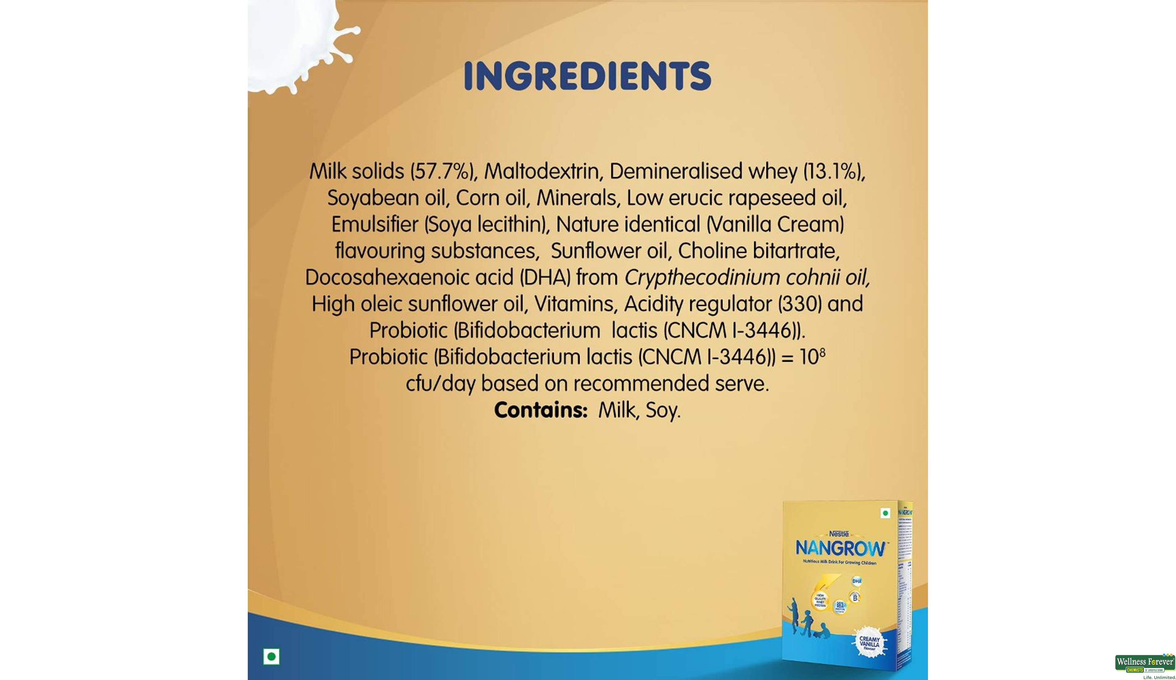NANGROW PWDR VANILLA 400GM- 7, 400GM, 