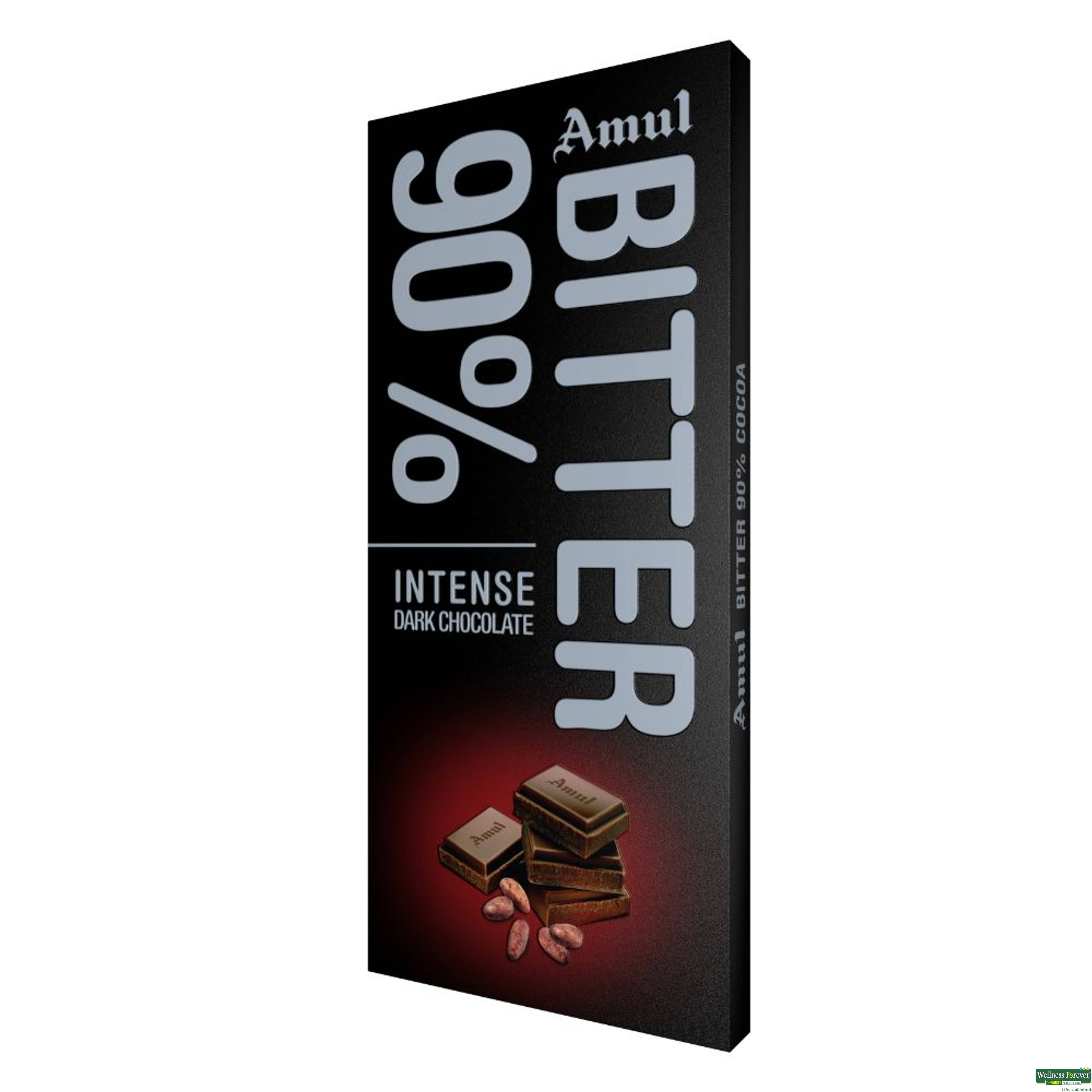 Amul Bitter 90% Chocolate, 150 g-image