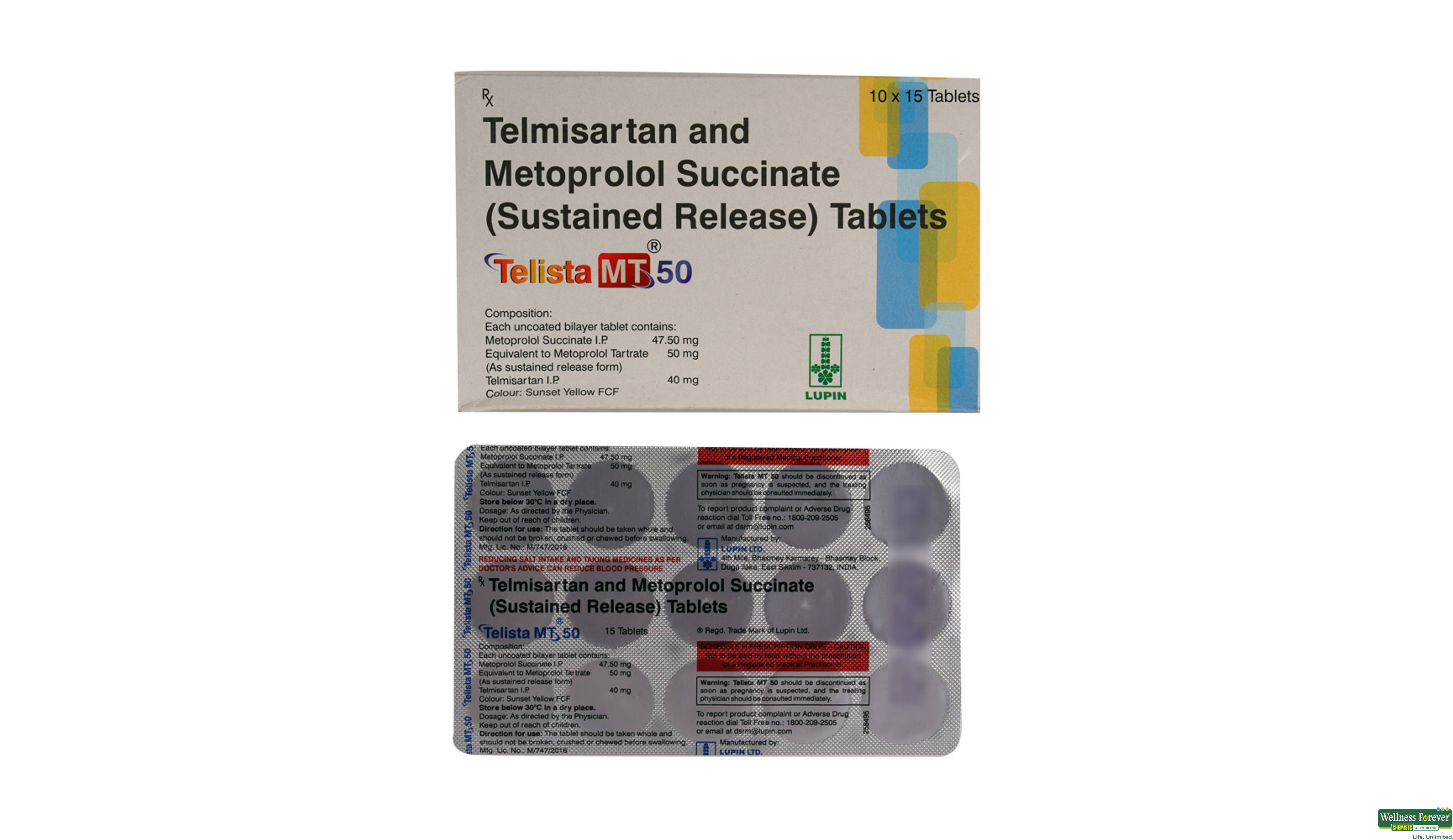 TELISTA-MT 50MG 15TAB- 2, 15TAB, 