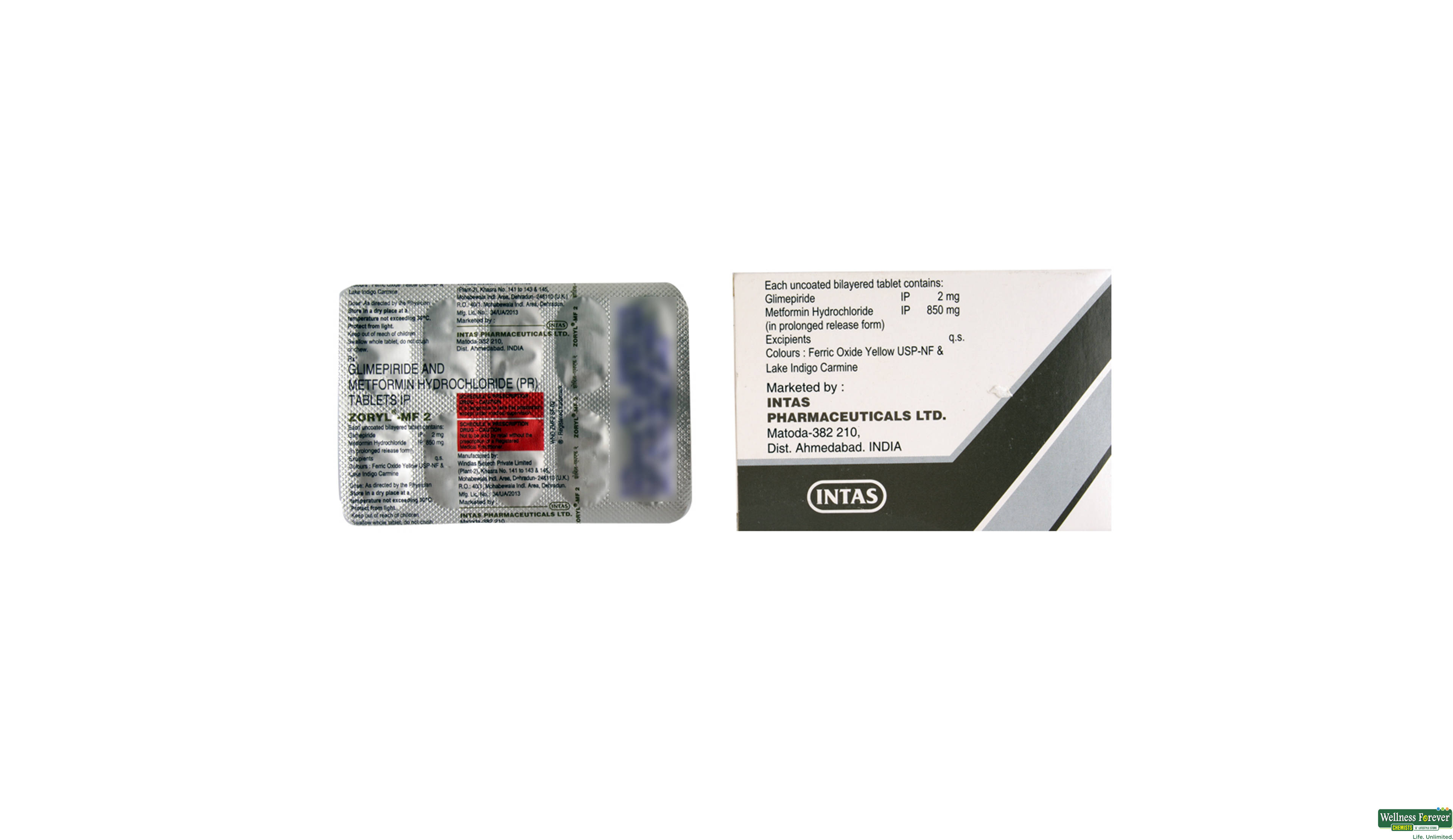 ZORYL-MF 2MG 10TAB- 2, 10TAB, 