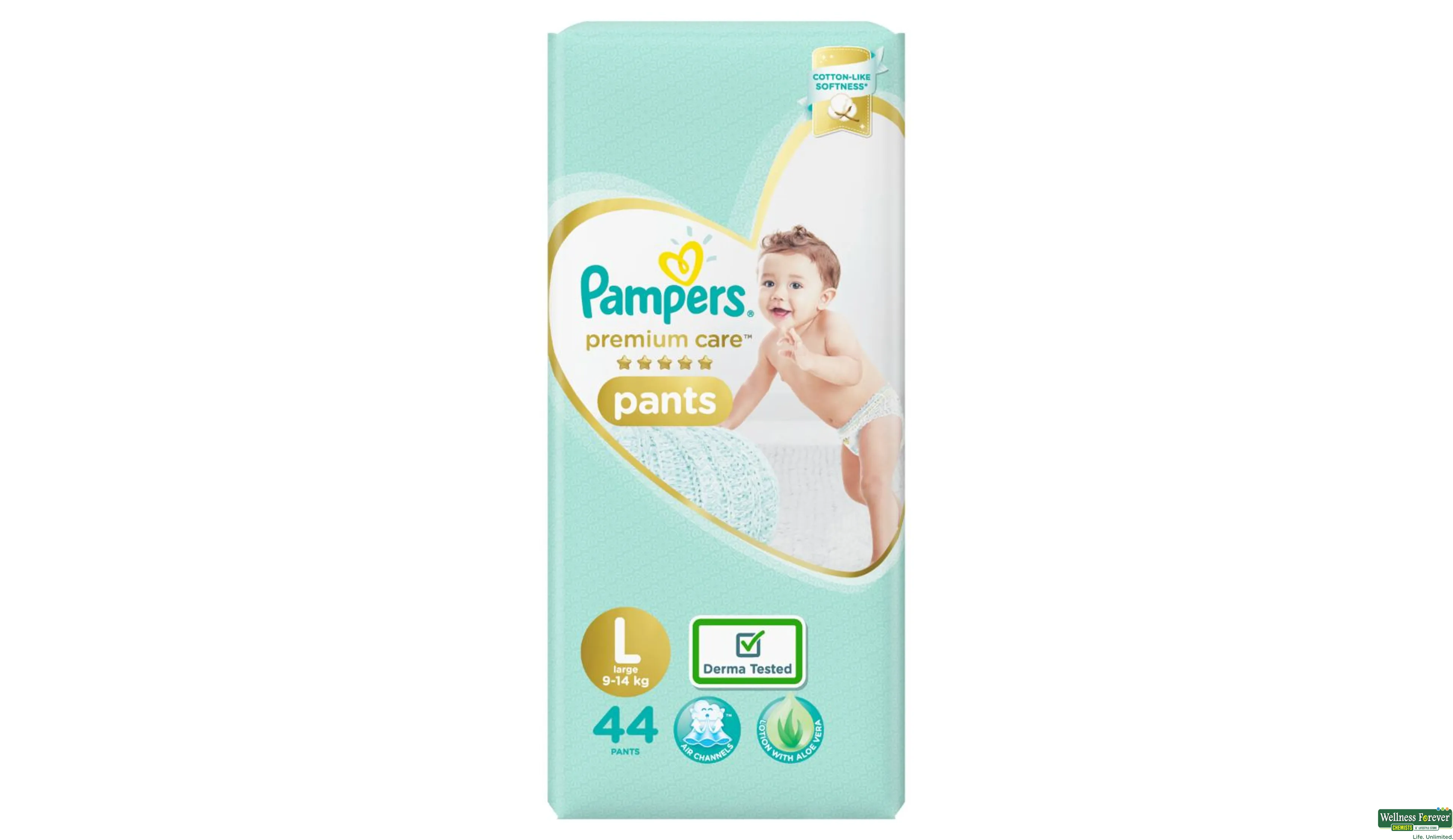 Baby :: Diapering :: Baby Diapers :: Pampers Premium Care Pants Large size  baby diapers (LG) 44 Count Softest ever Pampers pants & Active Baby Taped Diapers  Large size diapers (L) 18
