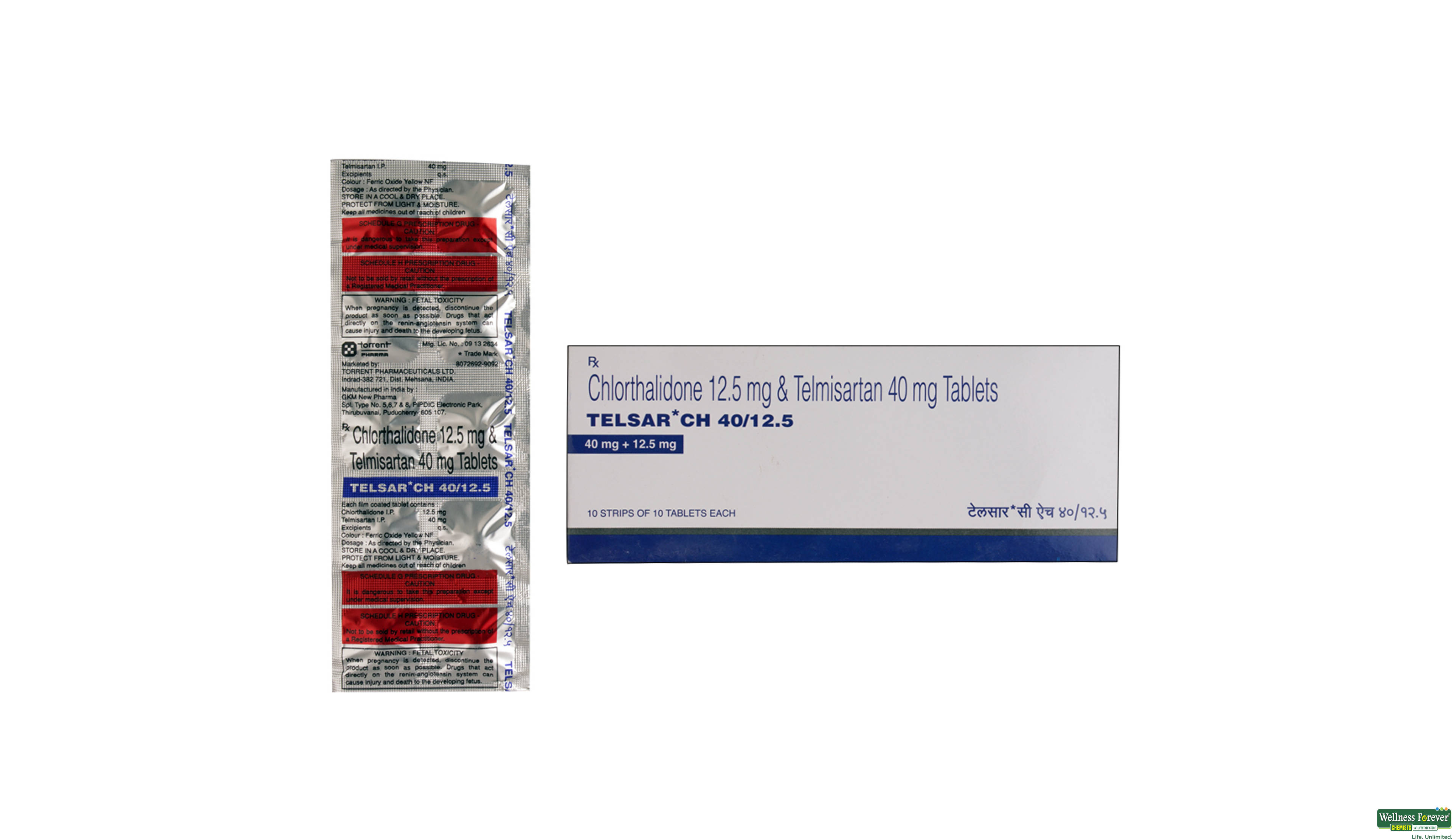 TELSAR-CH 40/12.5MG 10TAB- 1, 10TAB, 