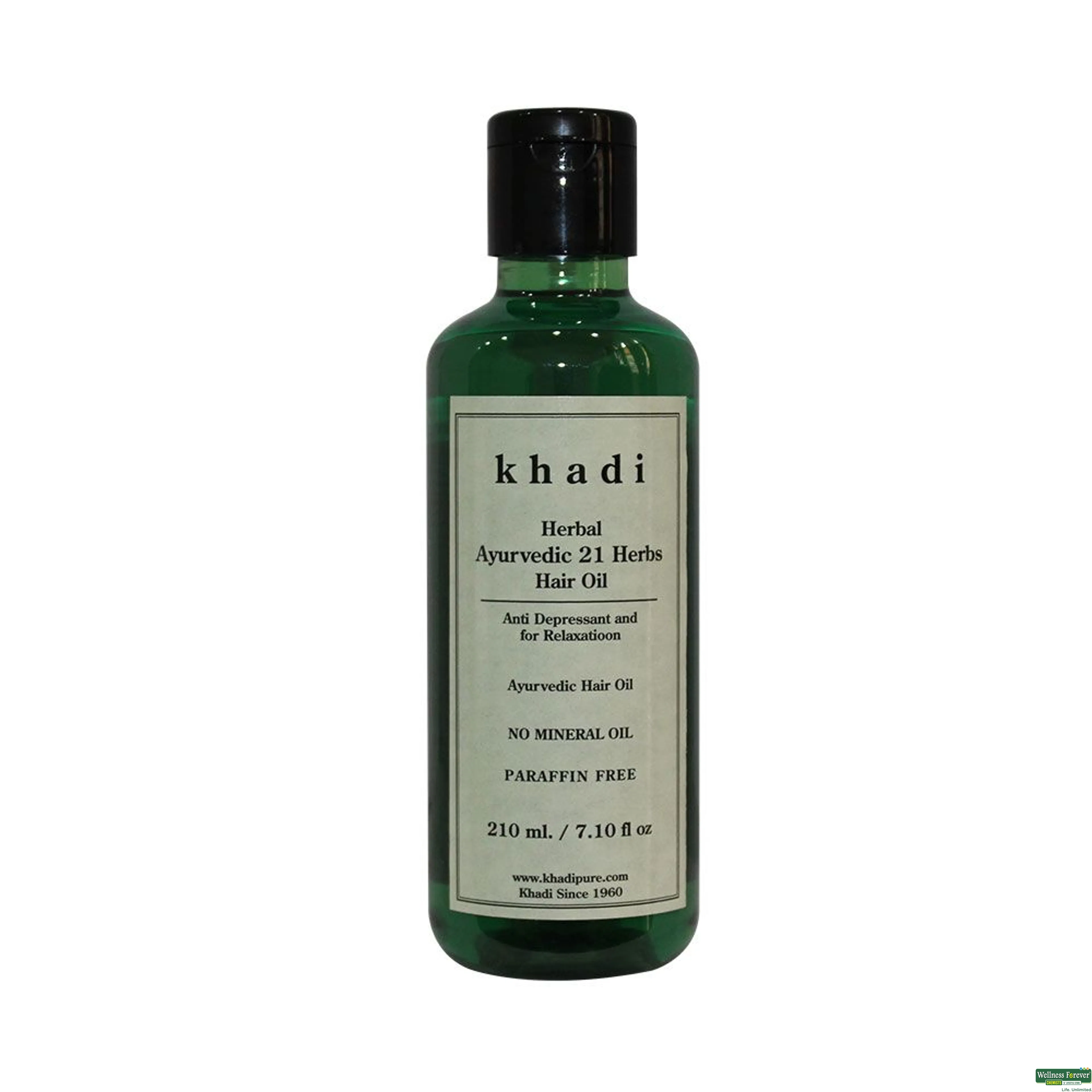 KHADI HR/OIL AYURVEDIC 21 HERBS 210ML-image