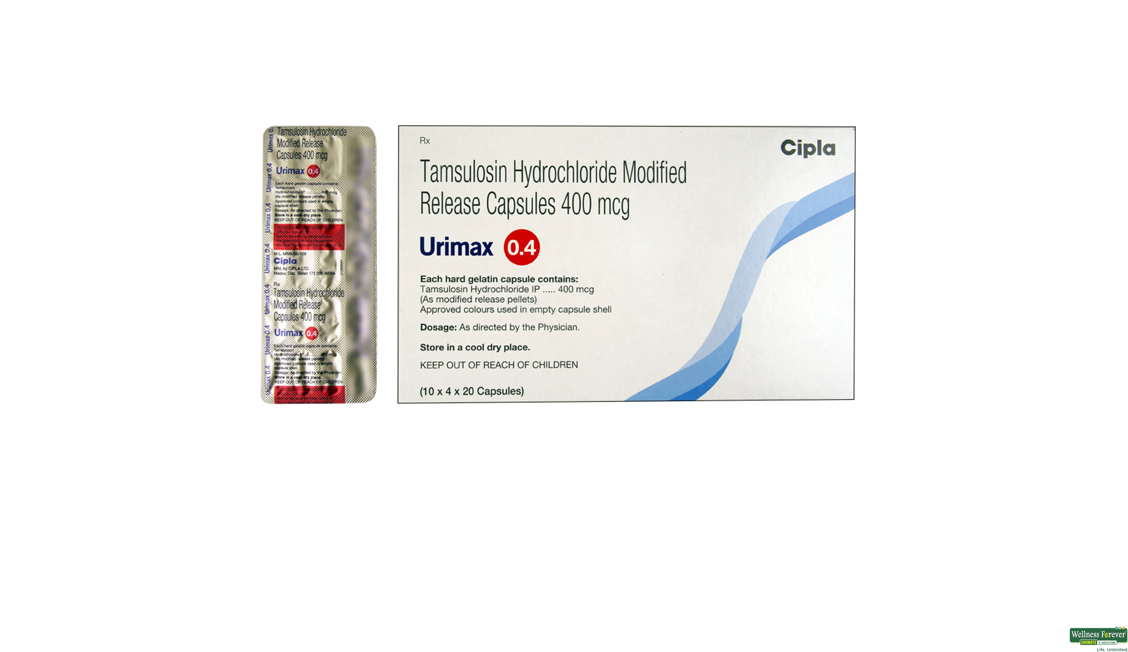 URIMAX 0.4MG 20CAP- 2, 20CAP, 