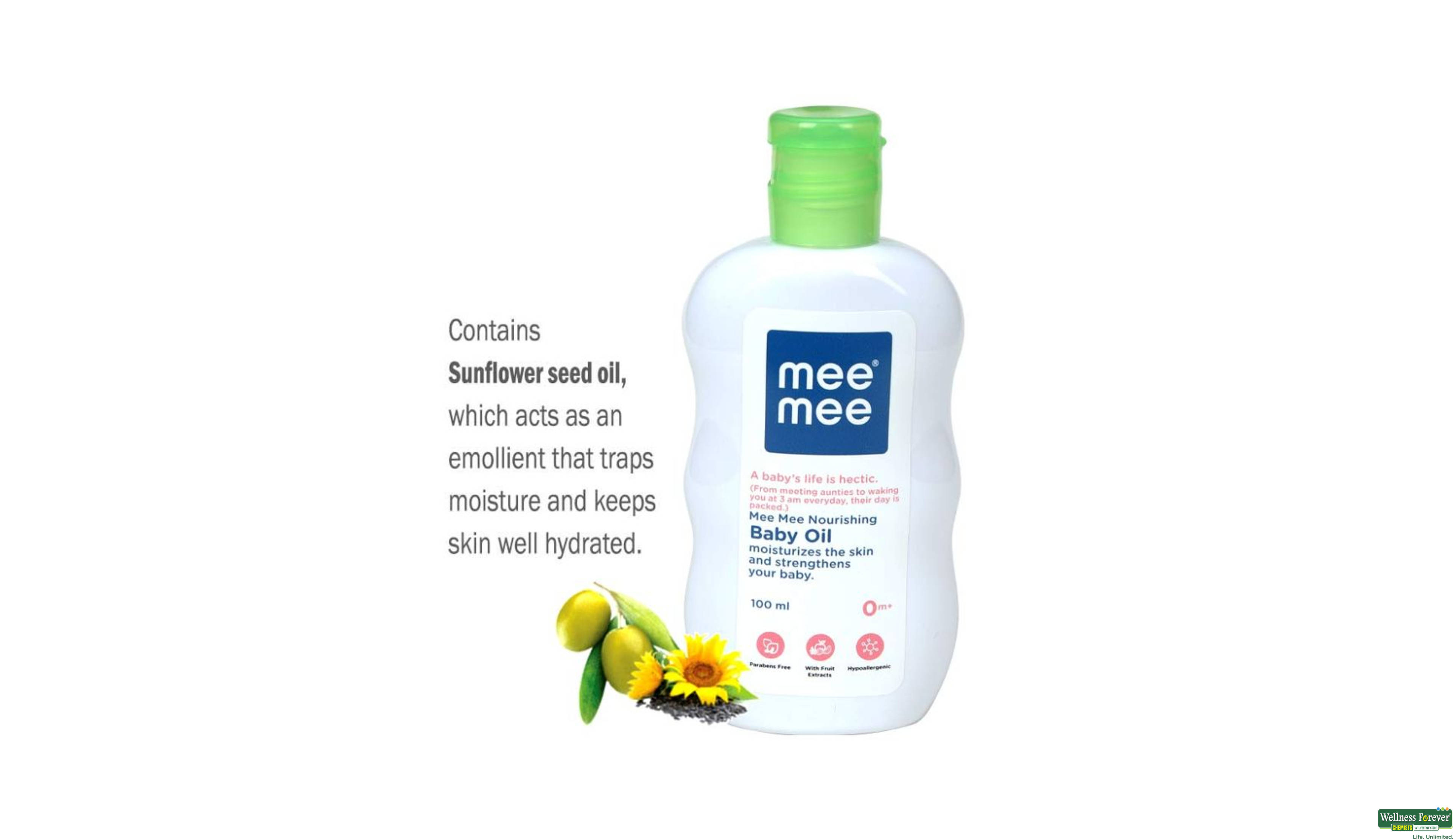 MEE MEE BABY OIL 100ML- 3, 100ML, 