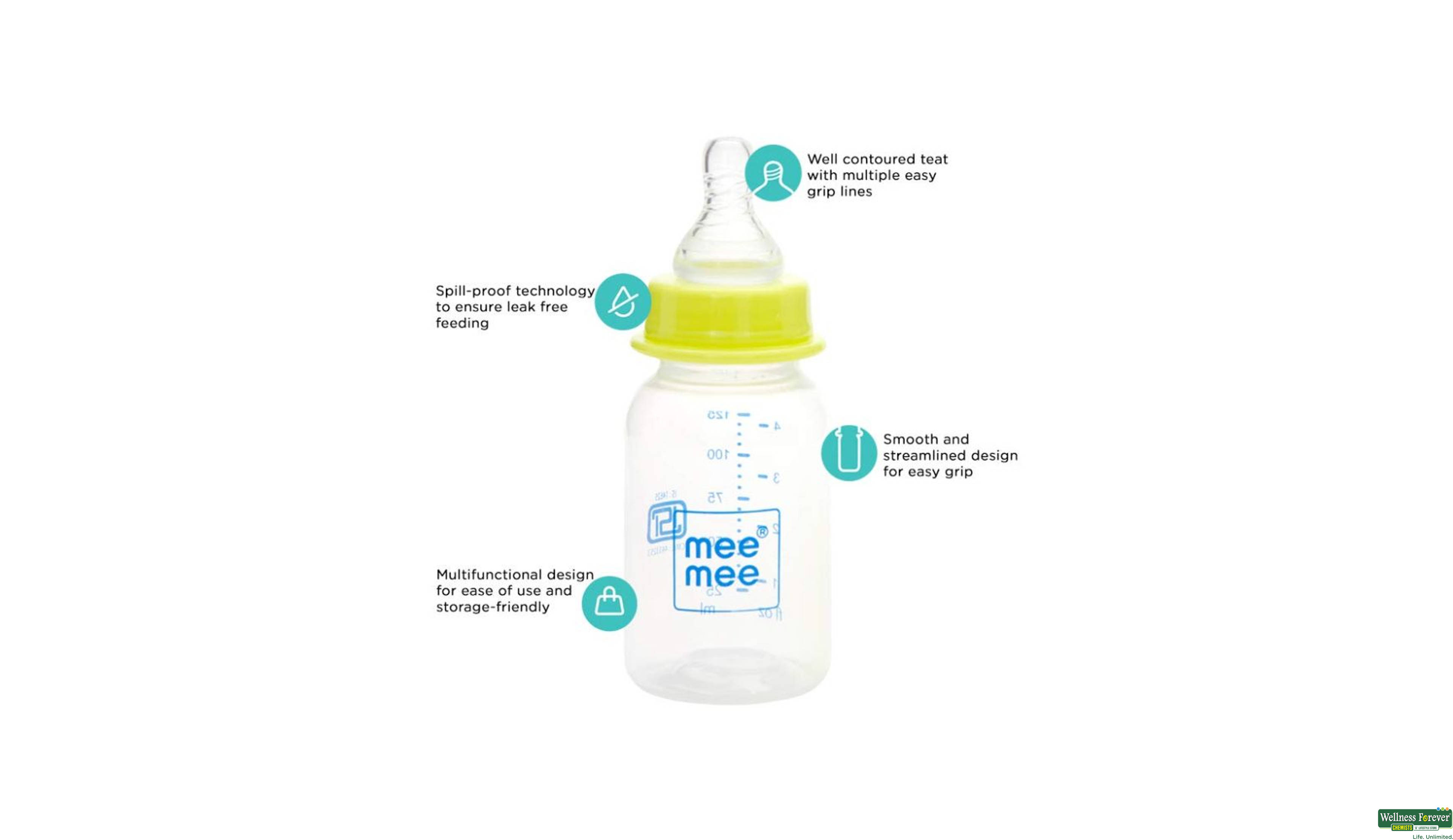 MEE MEE FEEDING BOTTLE 1PC- 3, 1PC, 