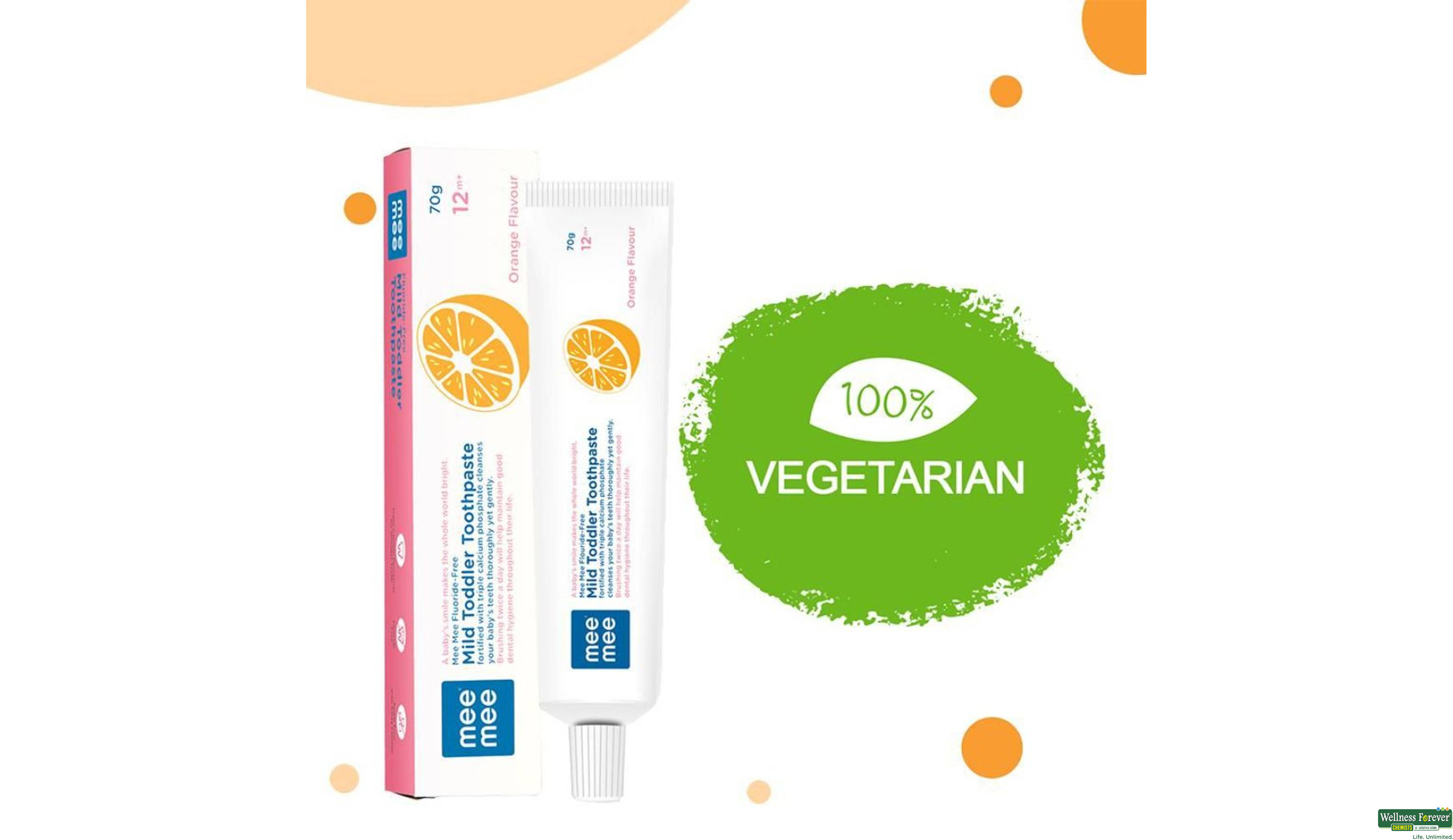 MEE MEE T/PASTE MILD TODDLER ORAN 70GM- 5, 70GM, 